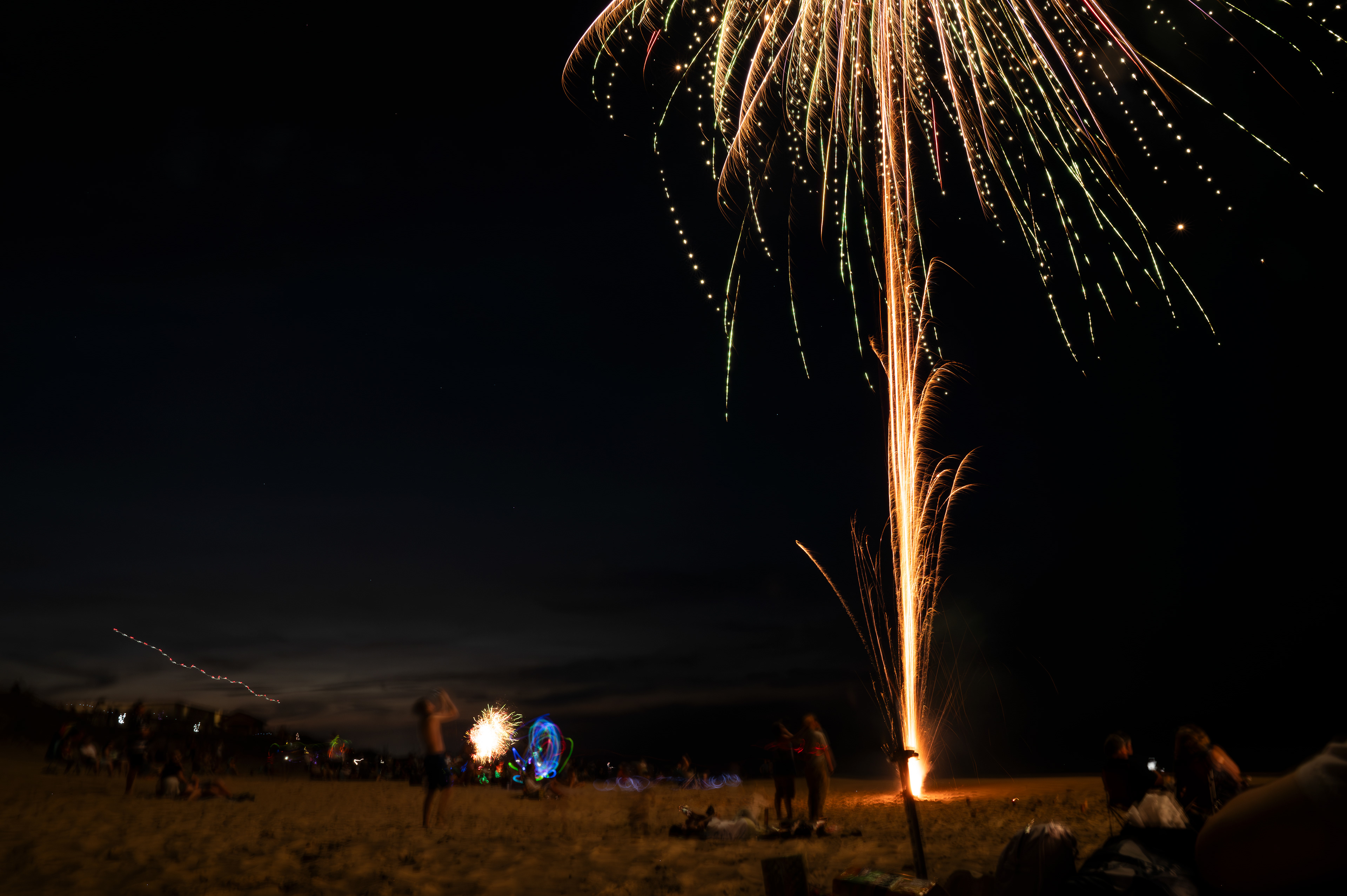 Fire Palm Tree, Experimental 4th of July, 2023