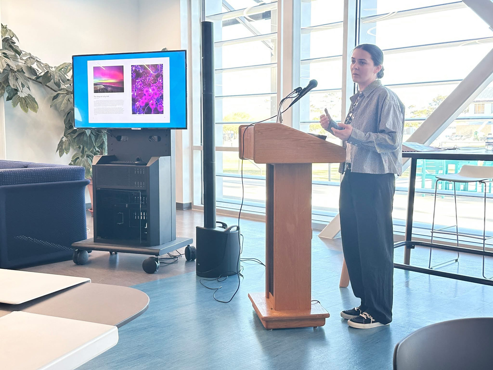 Speaking about the work at the Estuaries Magazine Release Party.