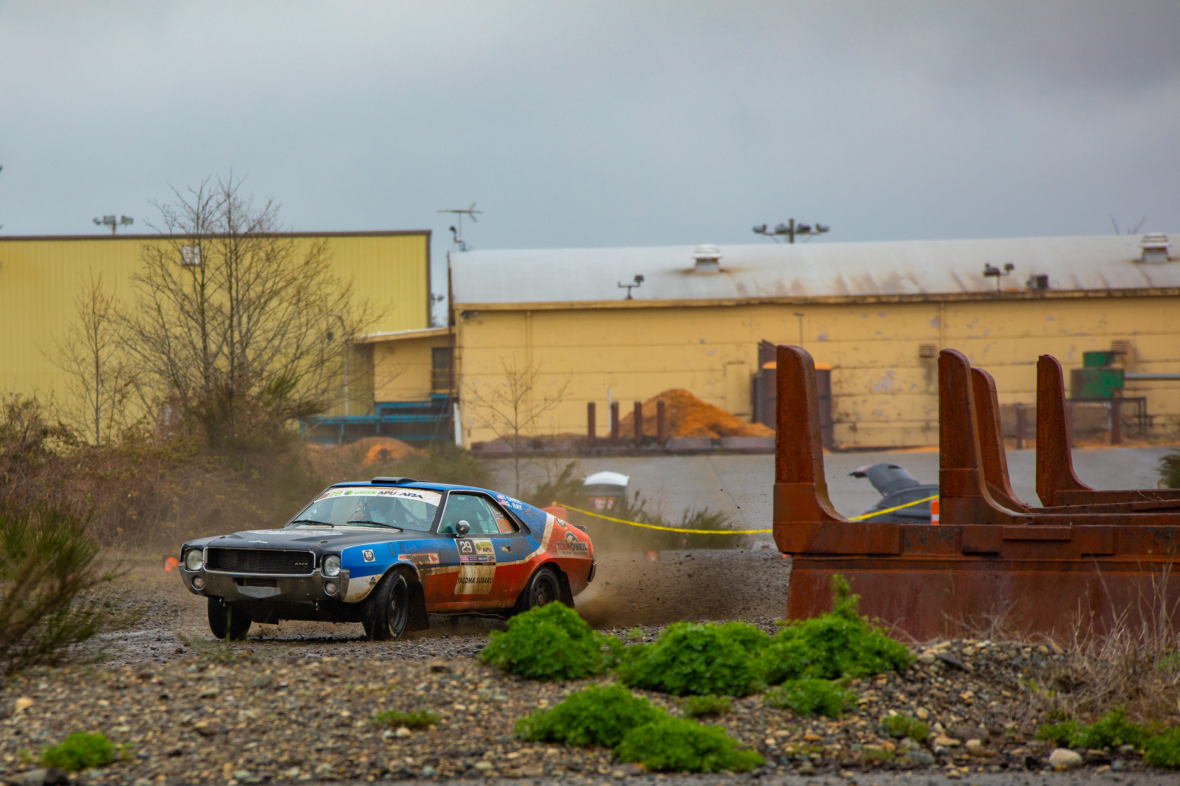 Tim O'Neil's AMX drifting down the straight into turn 6 at Nahwatzel.