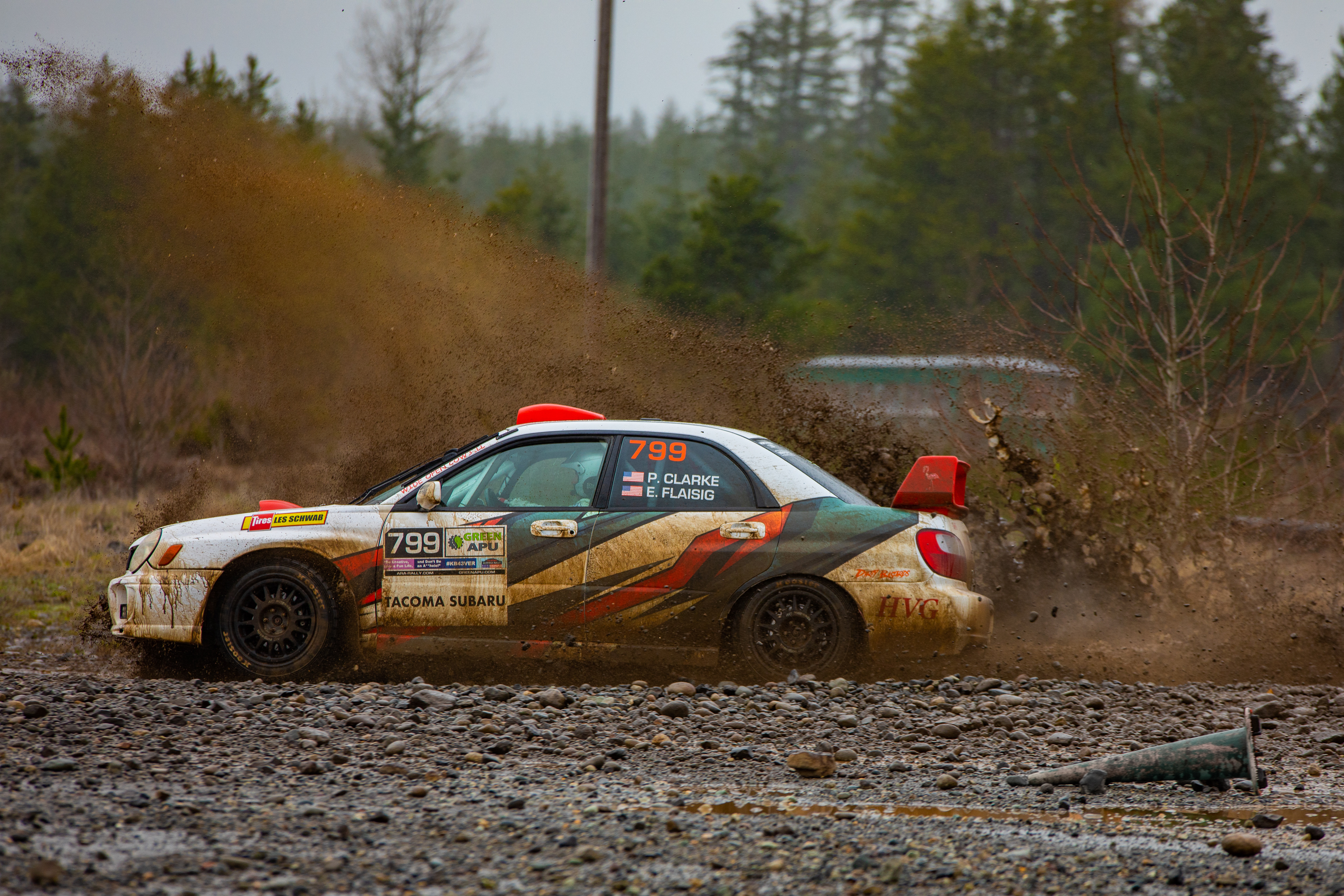 Phil Clarke and Ed Flaisig kicking up mud on Nahwatzel.