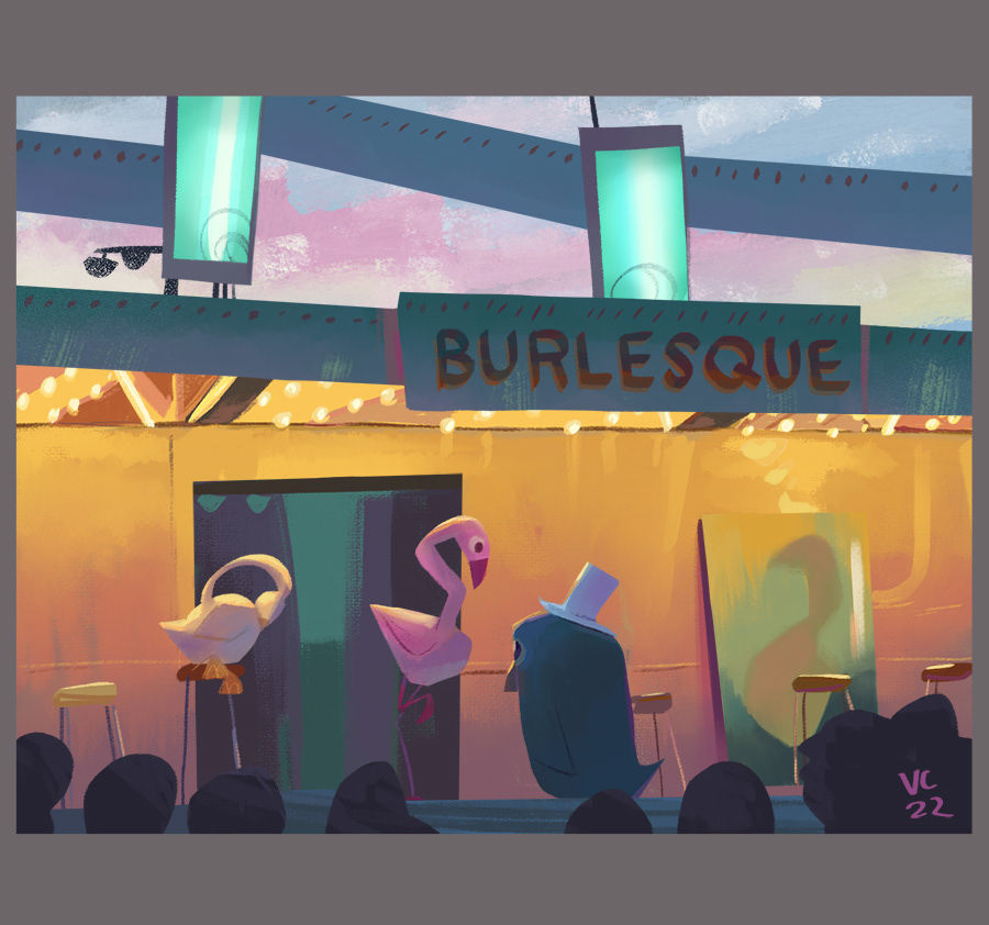 Colour Study (from Greg Girard's photo) with original characters by me
