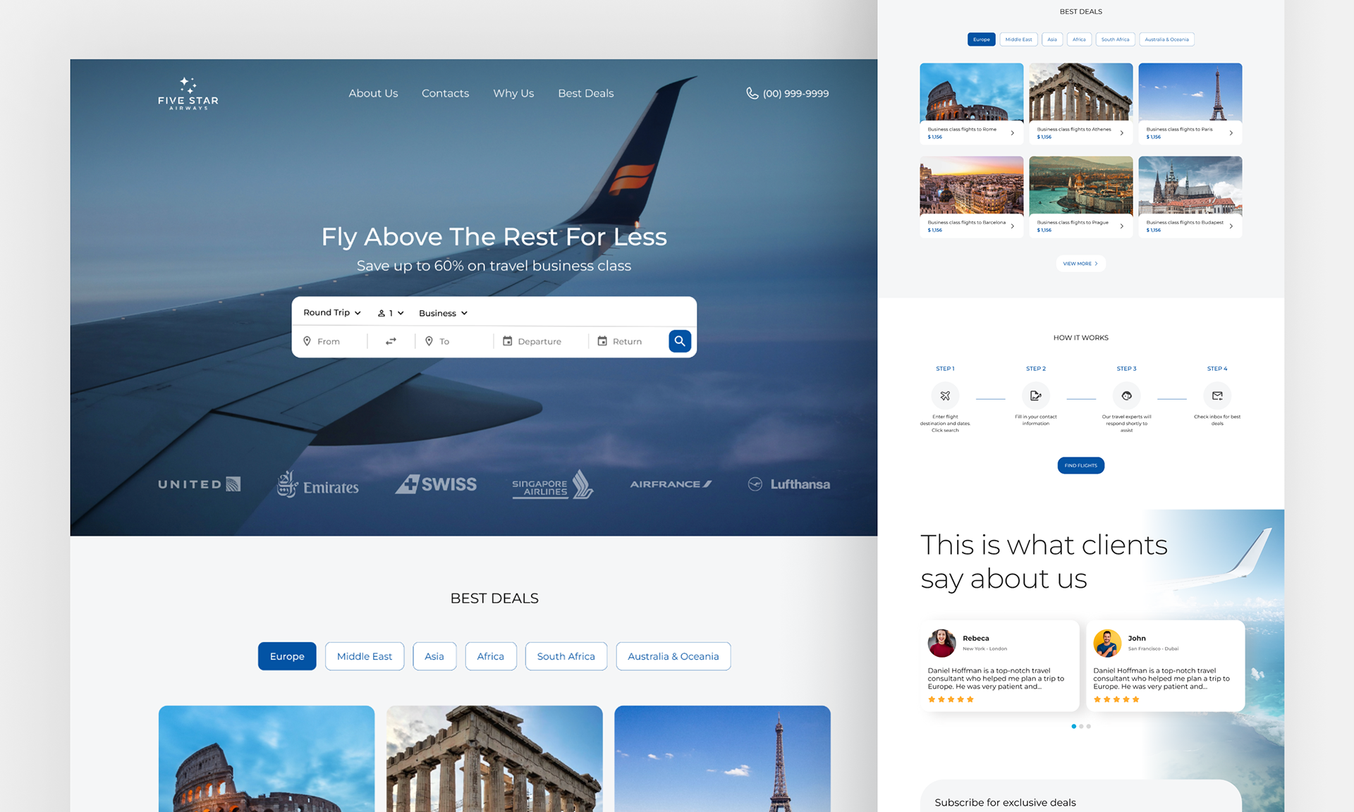 Travel Agency Landing Page UX/UI Design