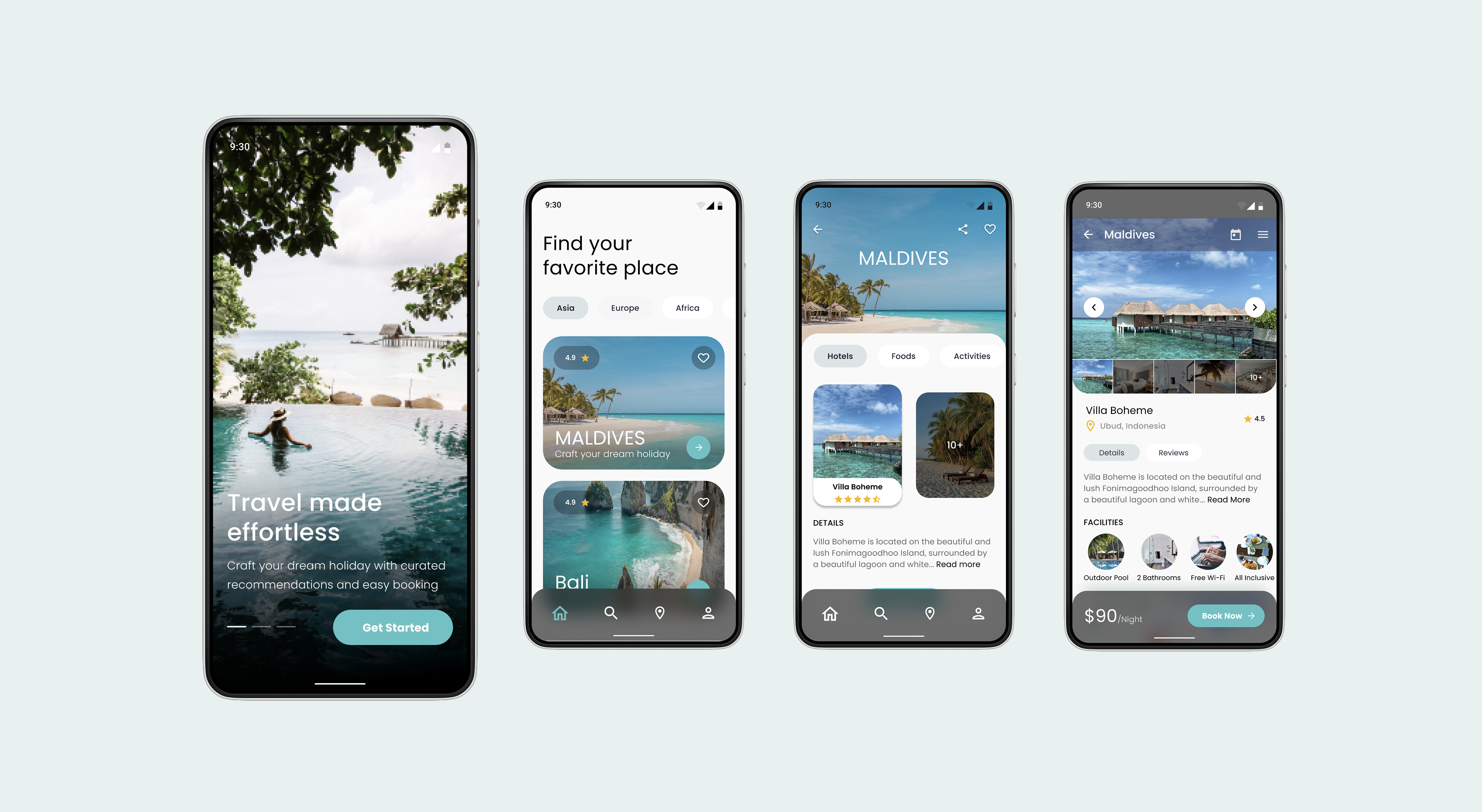 Android Travel App UX/UI Design