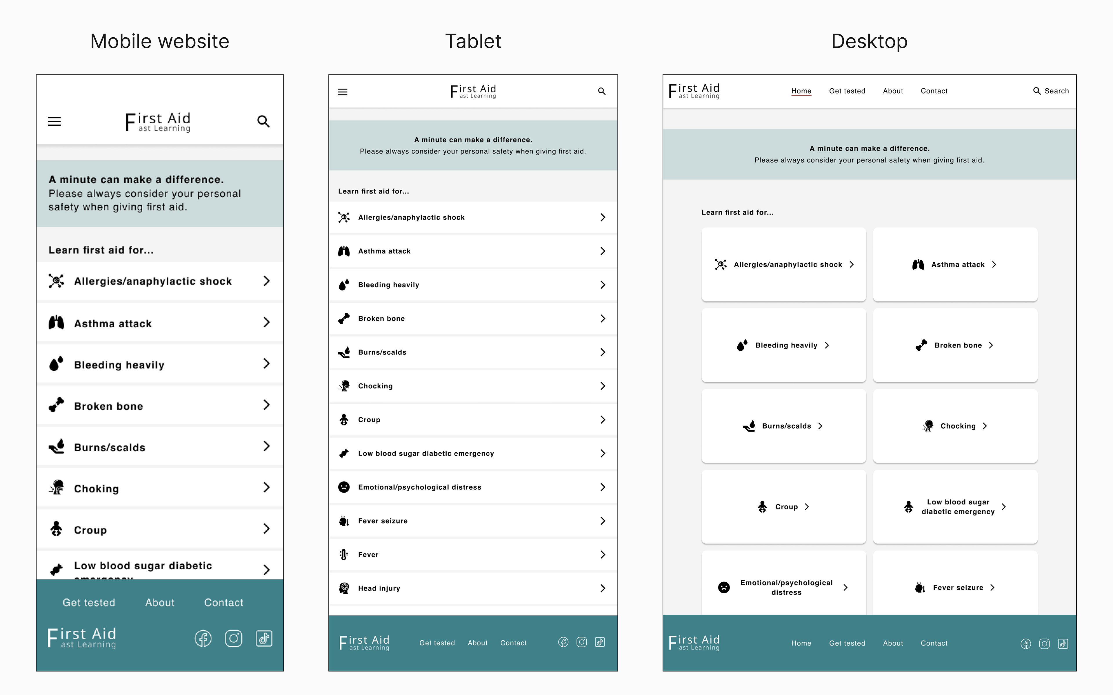 Responsive Design screen variations