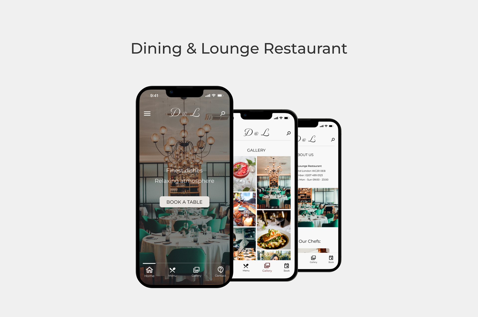 Dining & Lounge Restaurant Mobile App UX/UI Design