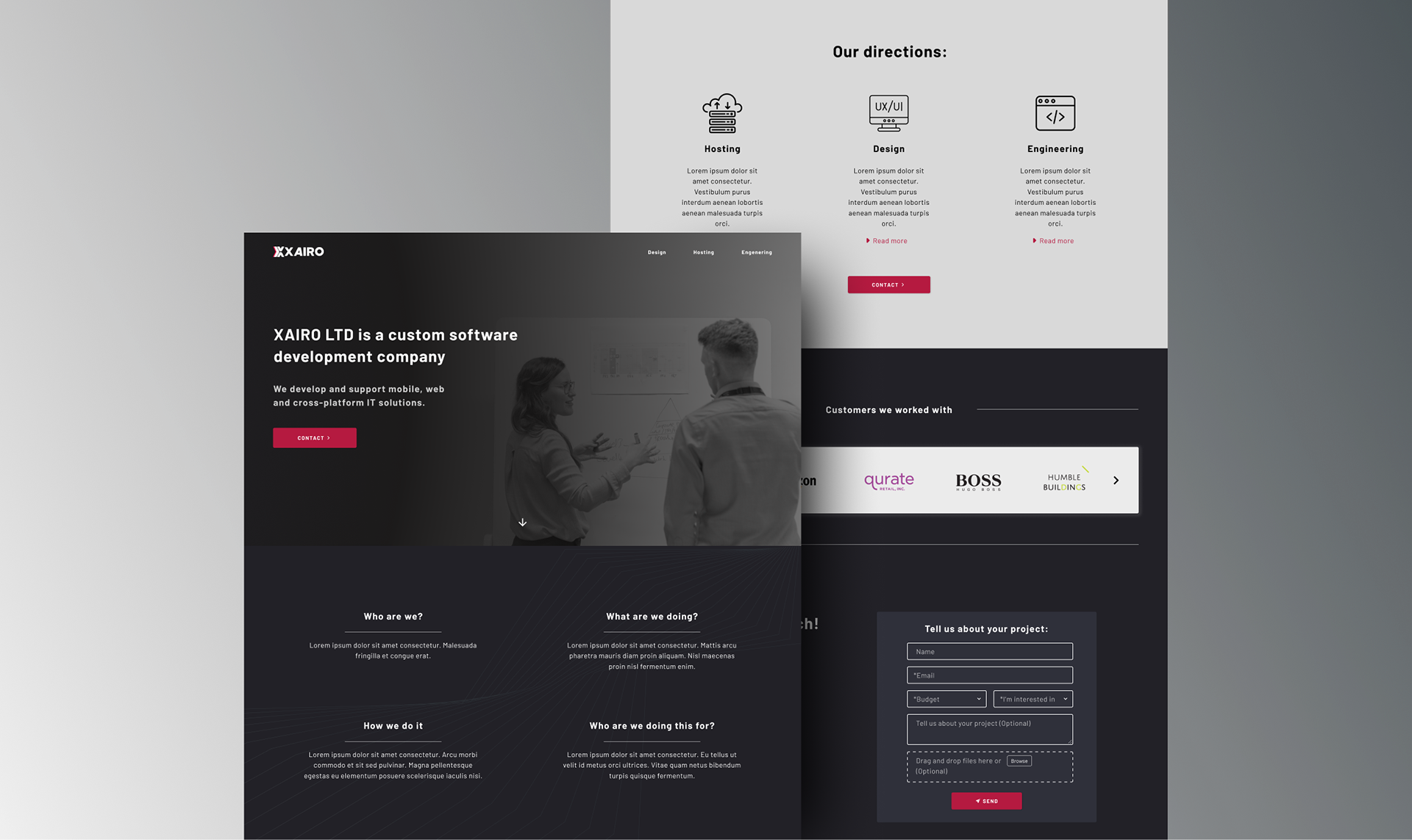 Software Development Company Landing Page UX/UI Design