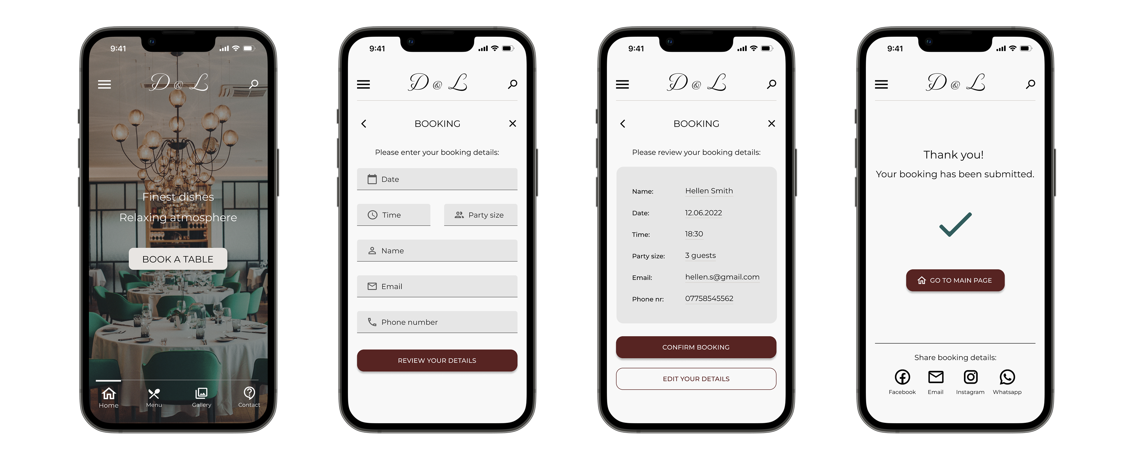 Key mockups