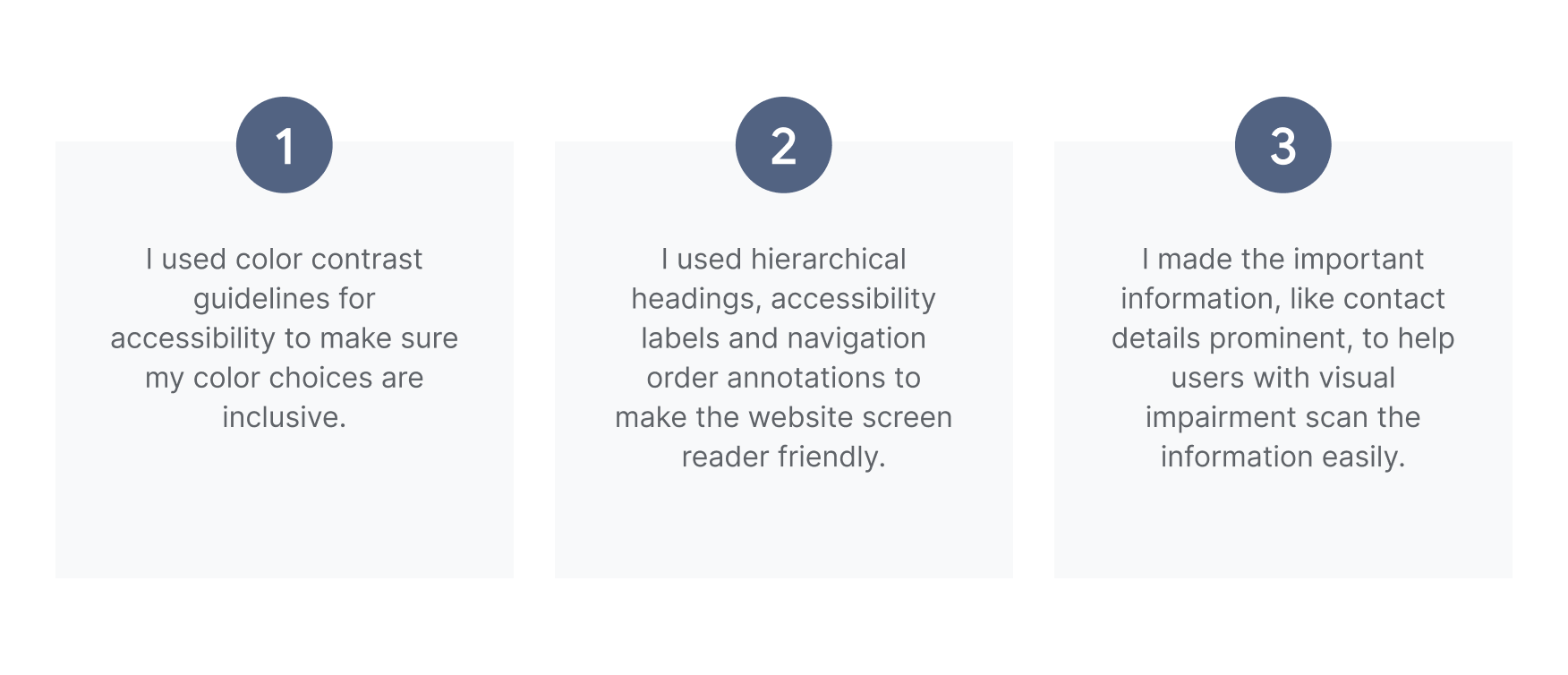 Accessibility considerations