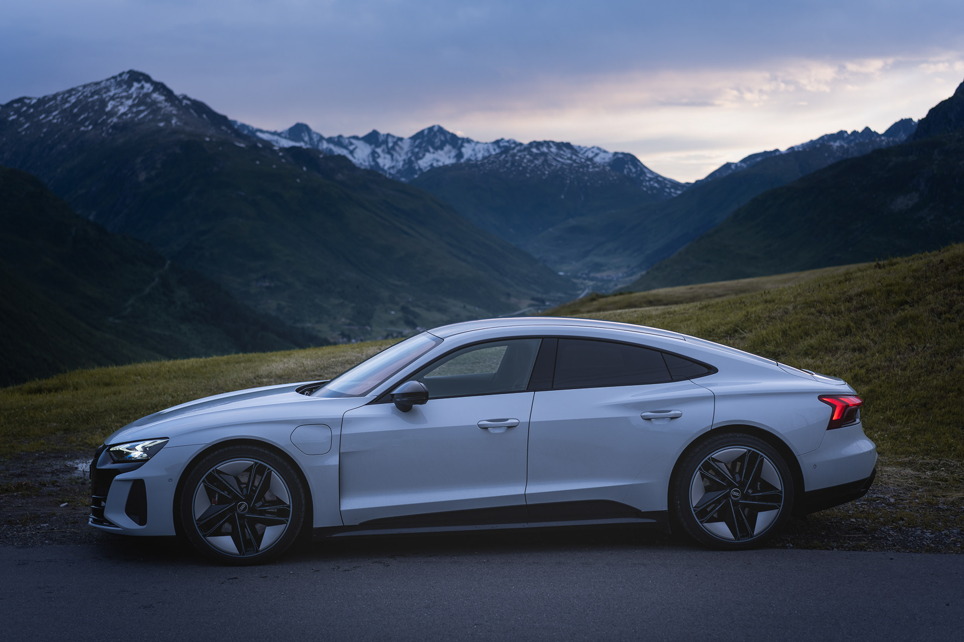 Side profile in soft mountain light