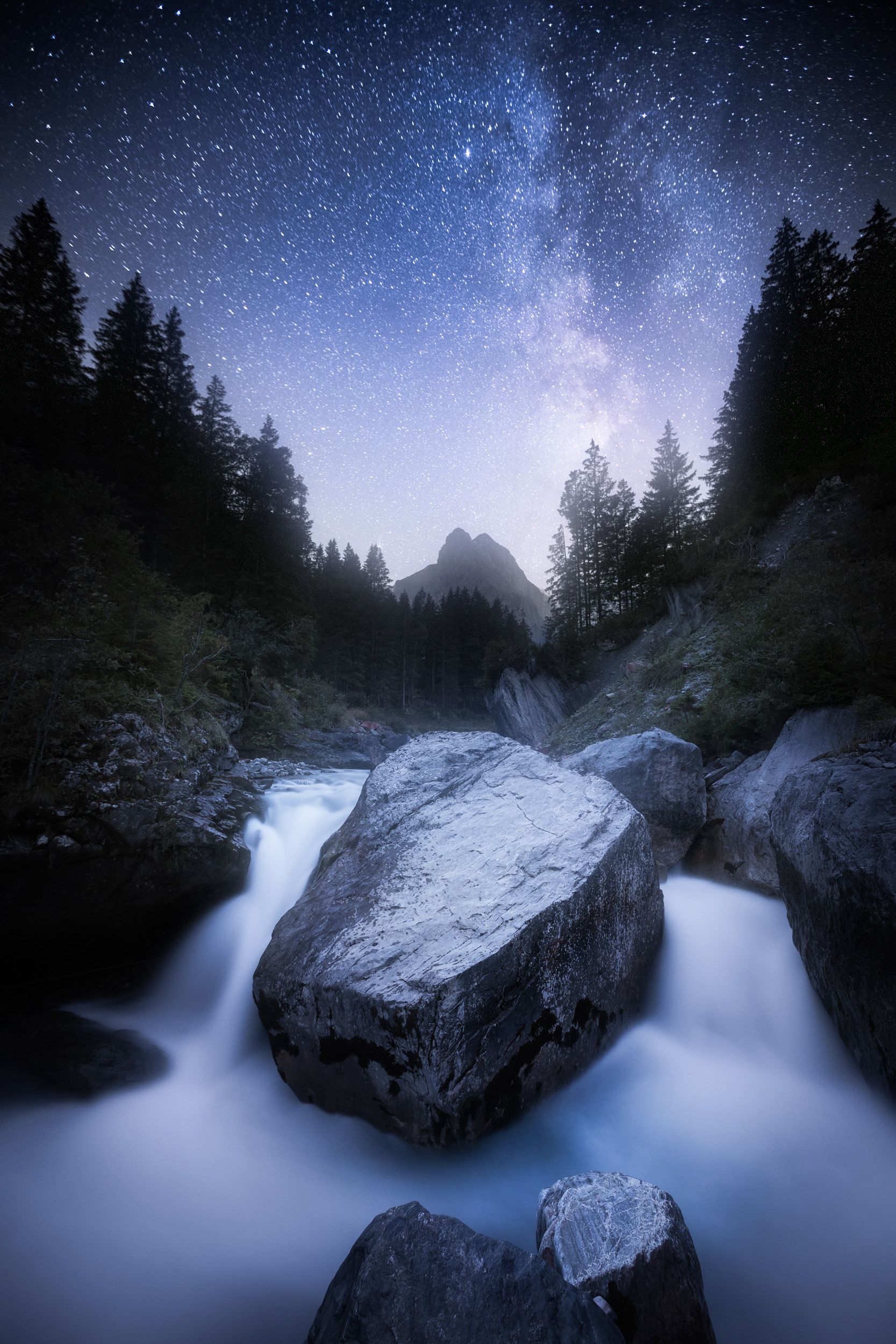 Starry Night Over Rosenlaui River