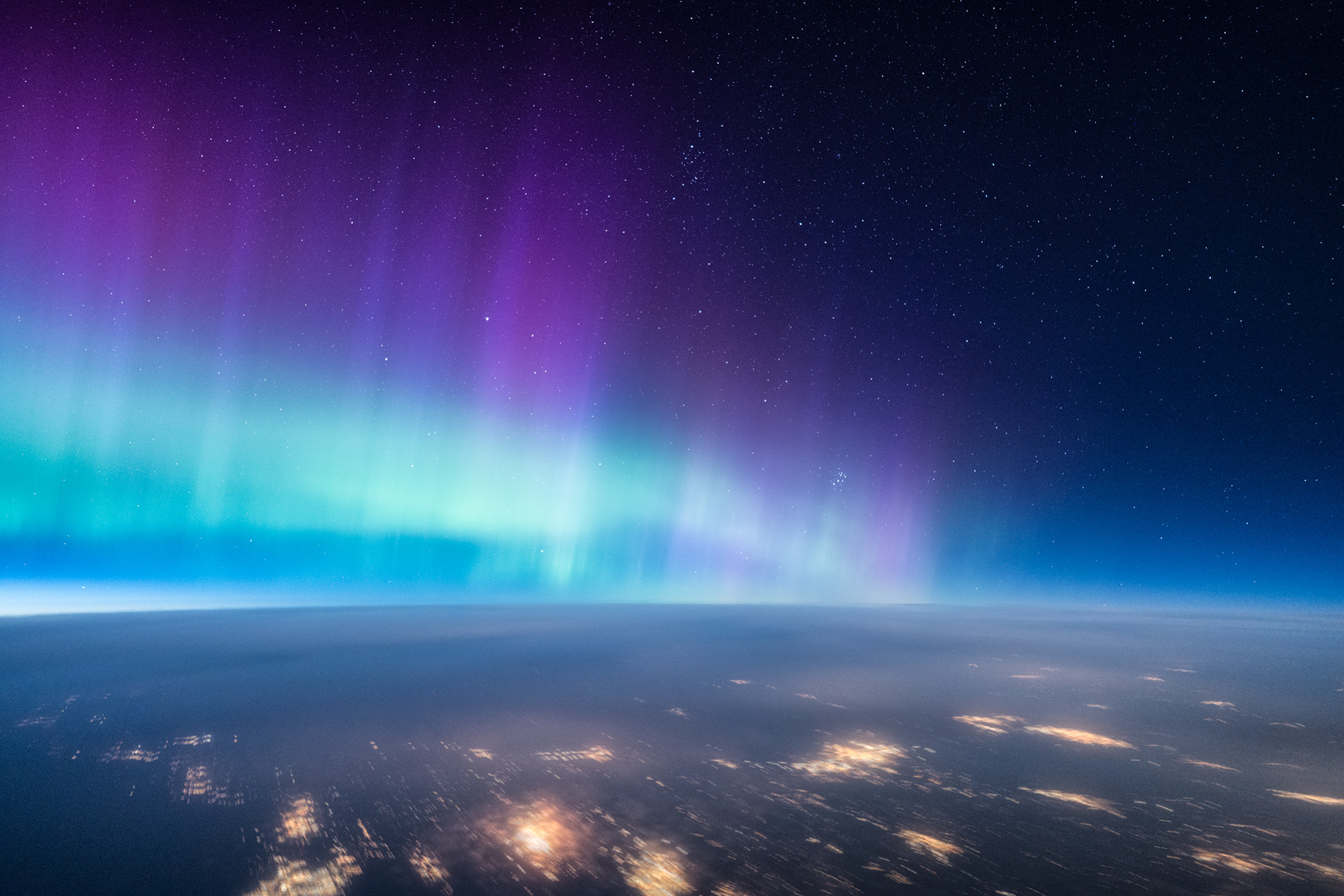Layered Aurora Over the Night Sky