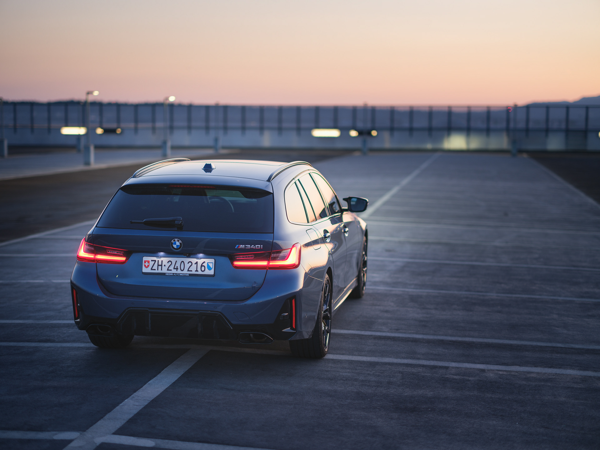 BMW M340i Touring at Sunset