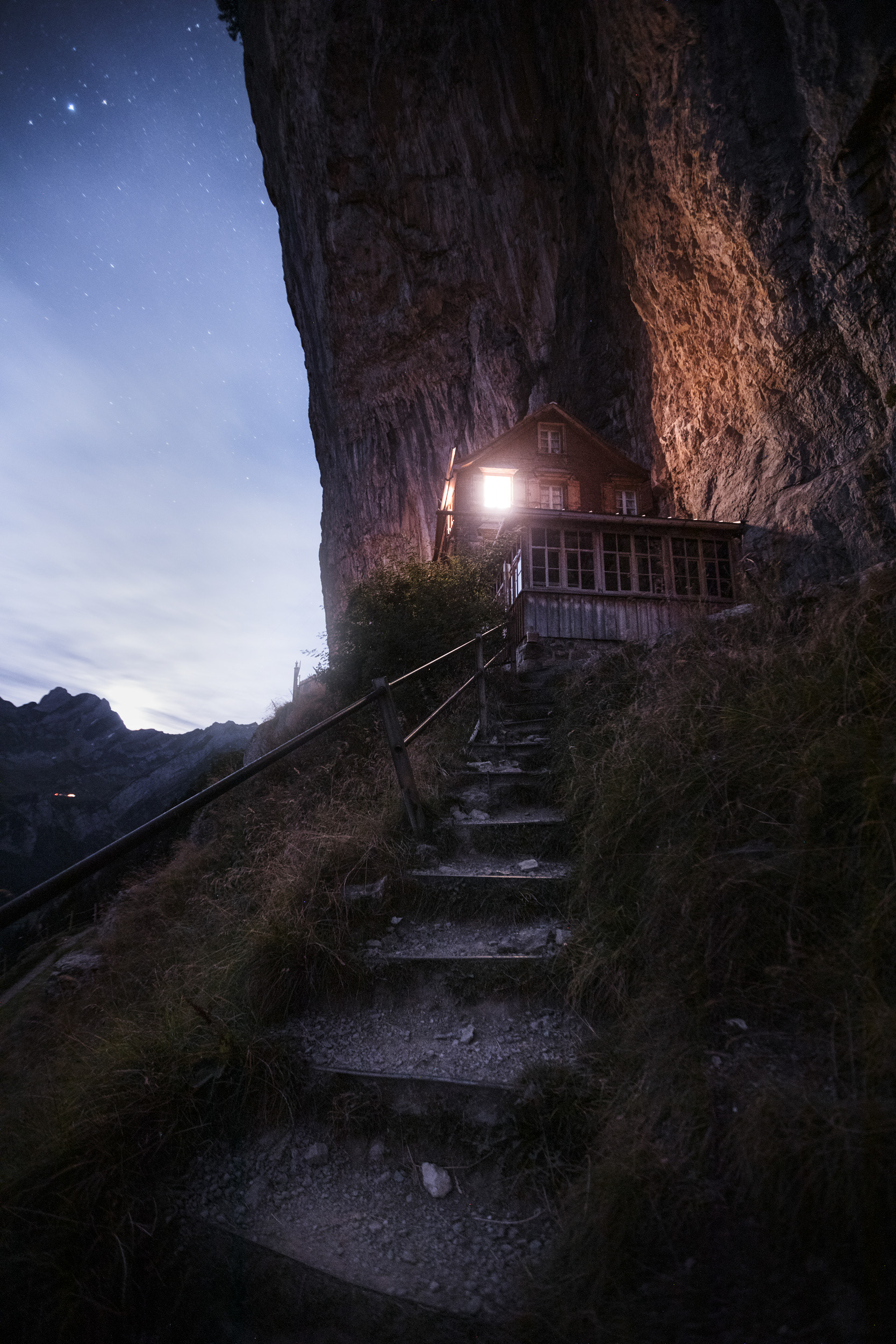 Aescher Hut Under the Milky Way