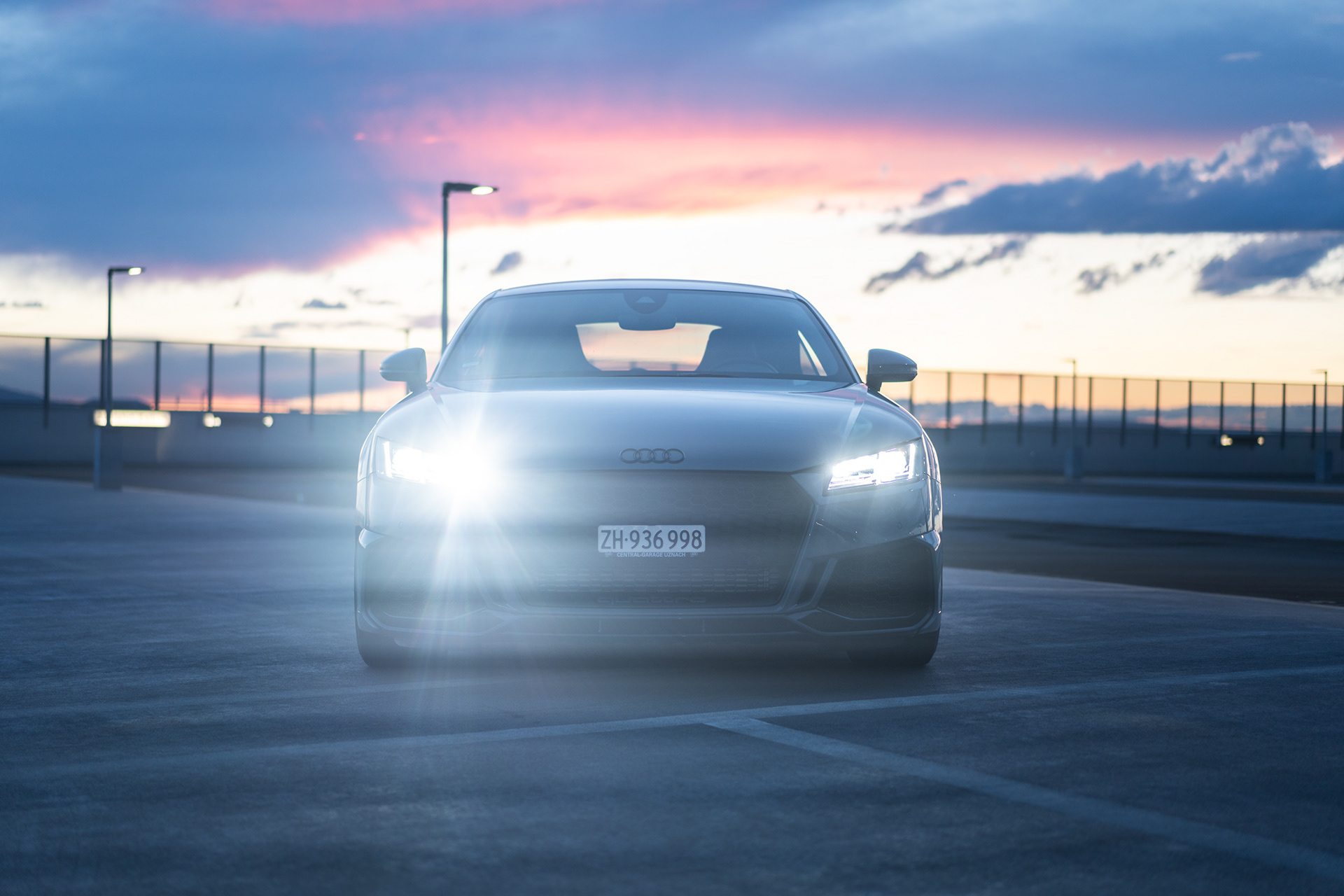 Audi TT RS Head-On Front View with LED Lights