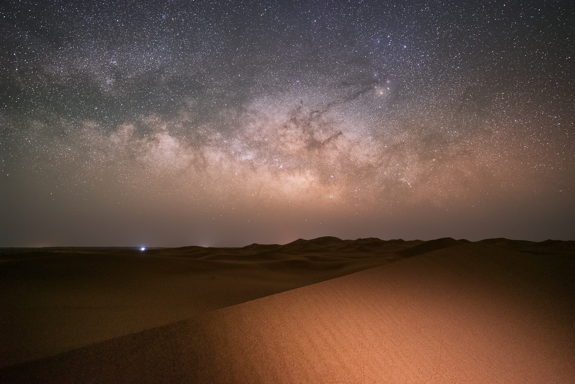 Milky Way Over Desert Dunes – Morocco Camp