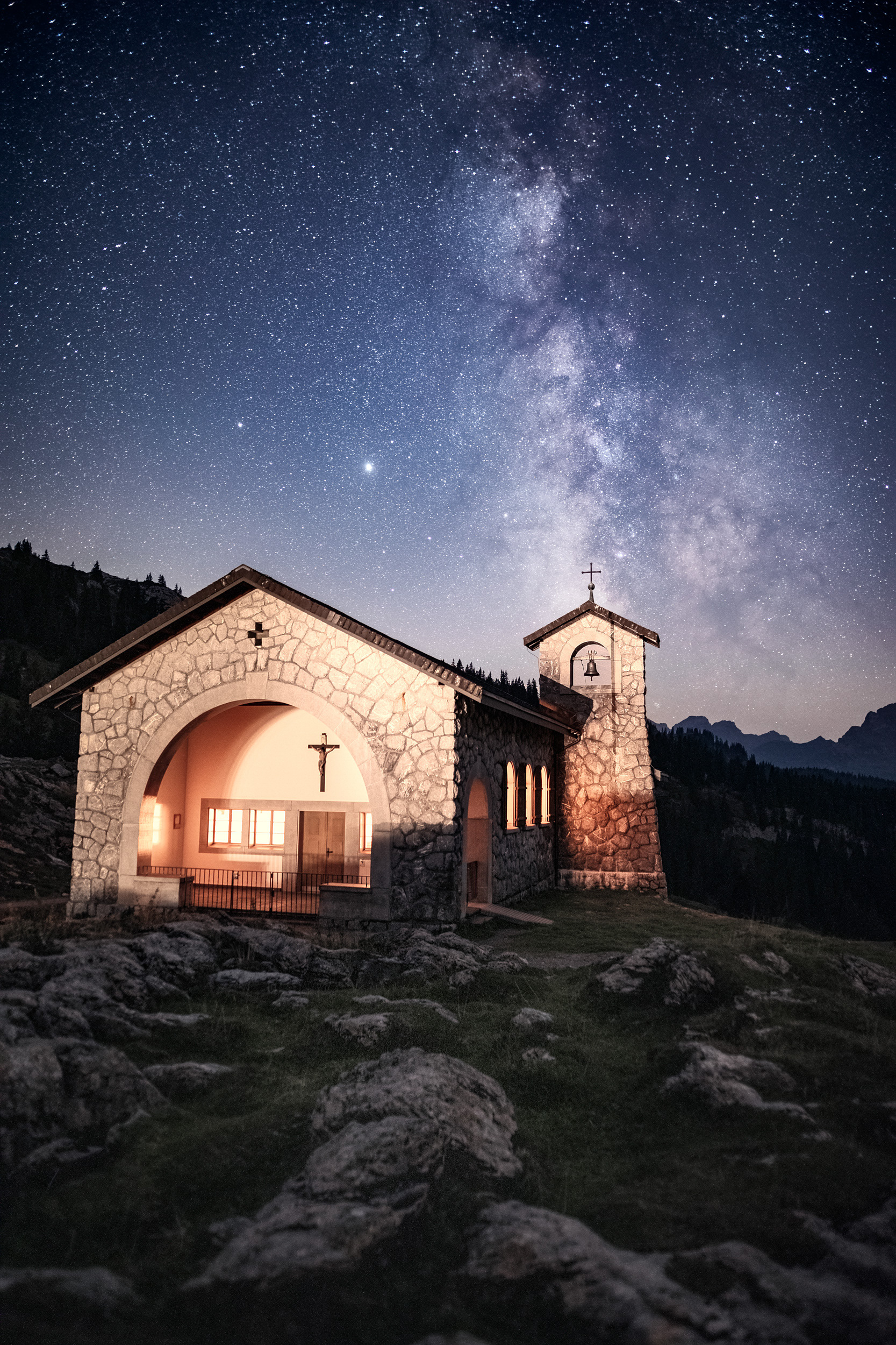 Mountain Hut Under the Milky Way – Pragelpass