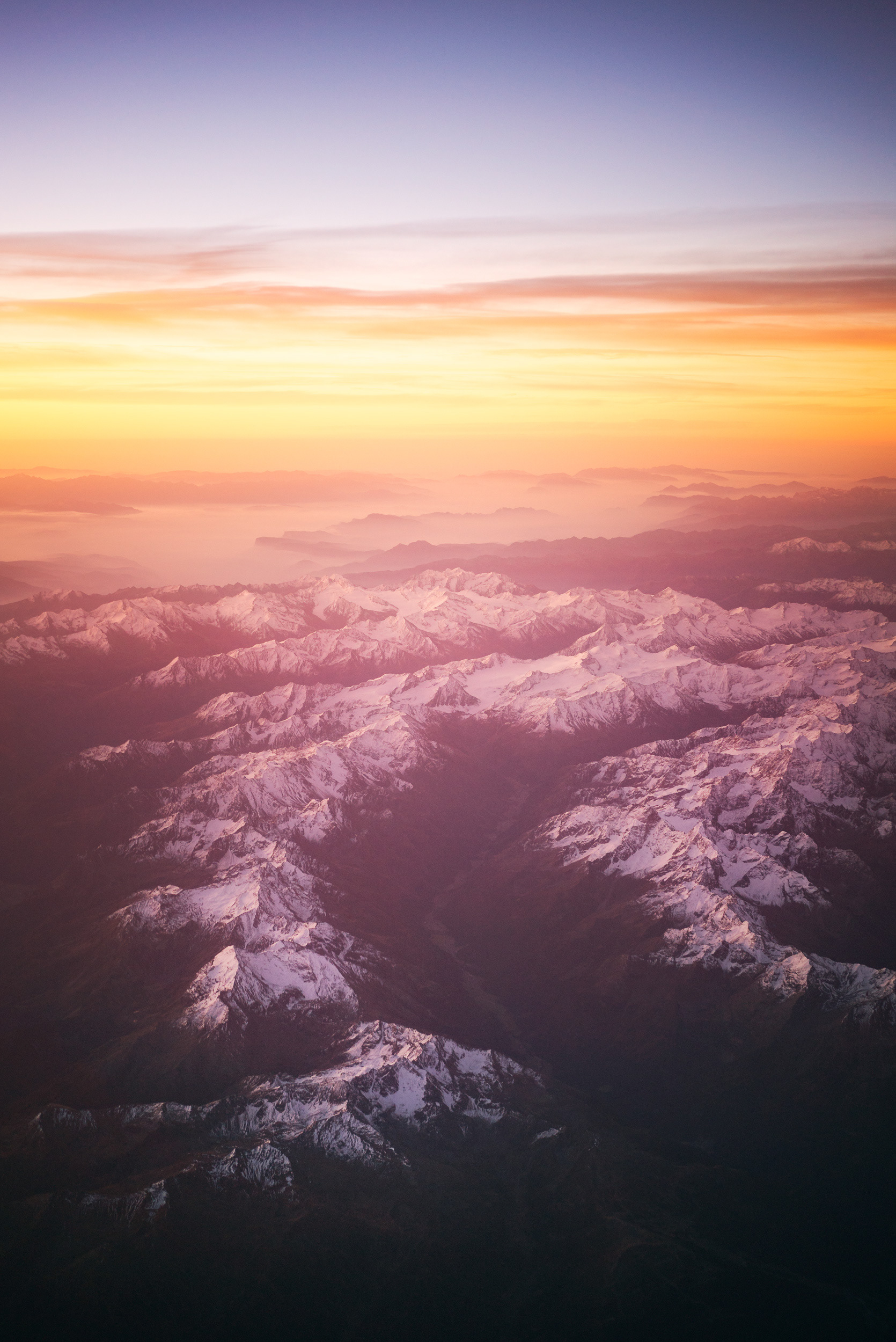 Sunrise Over the Austrian Alps