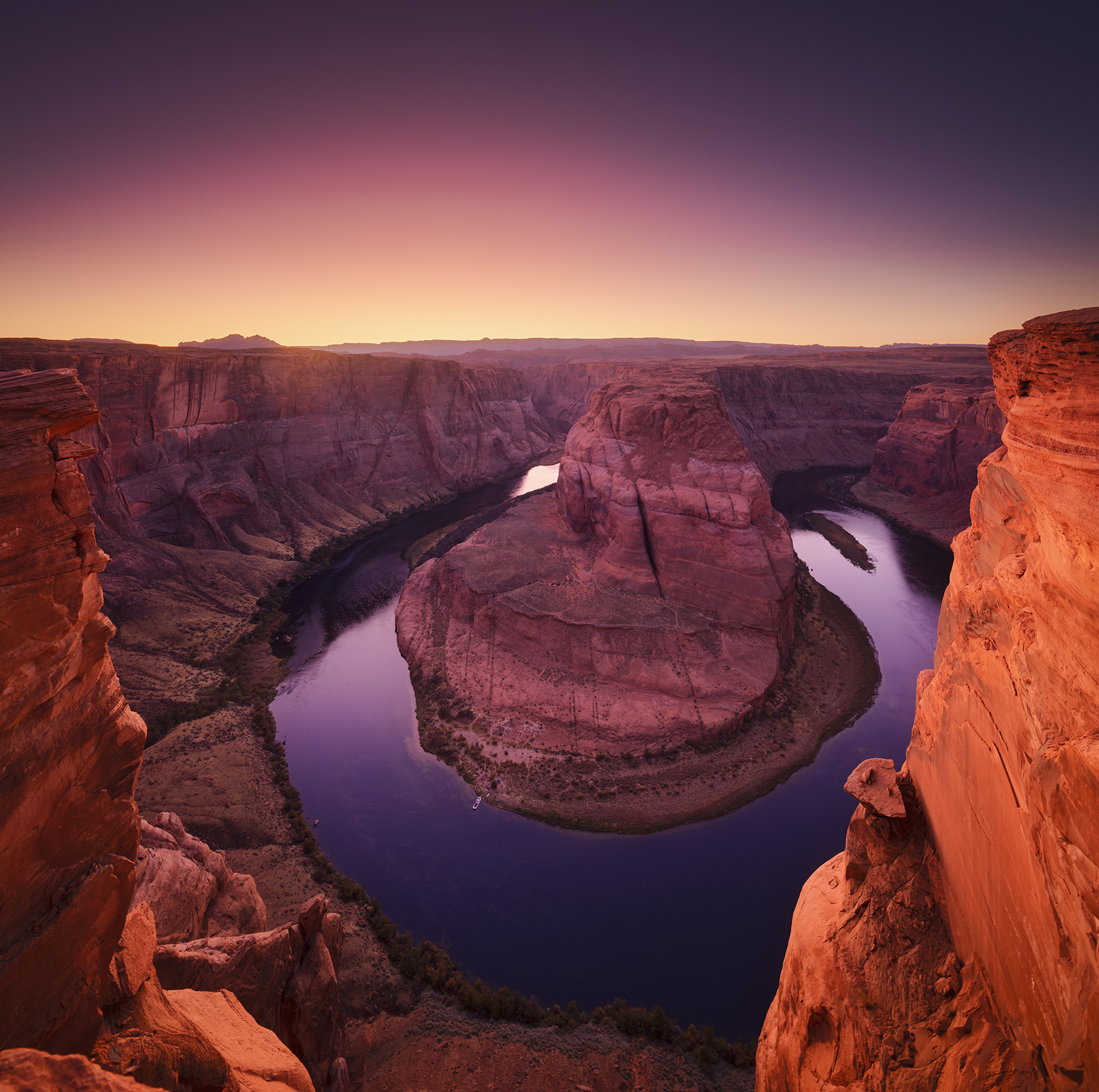 A Vertical Panorama of the Horseshoe Canyon in Arizona