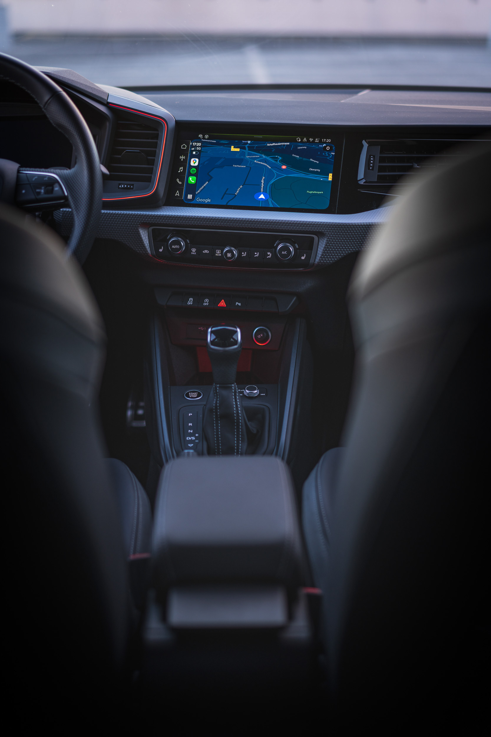 Audi A1 Sportback Center Console and Infotainment Display