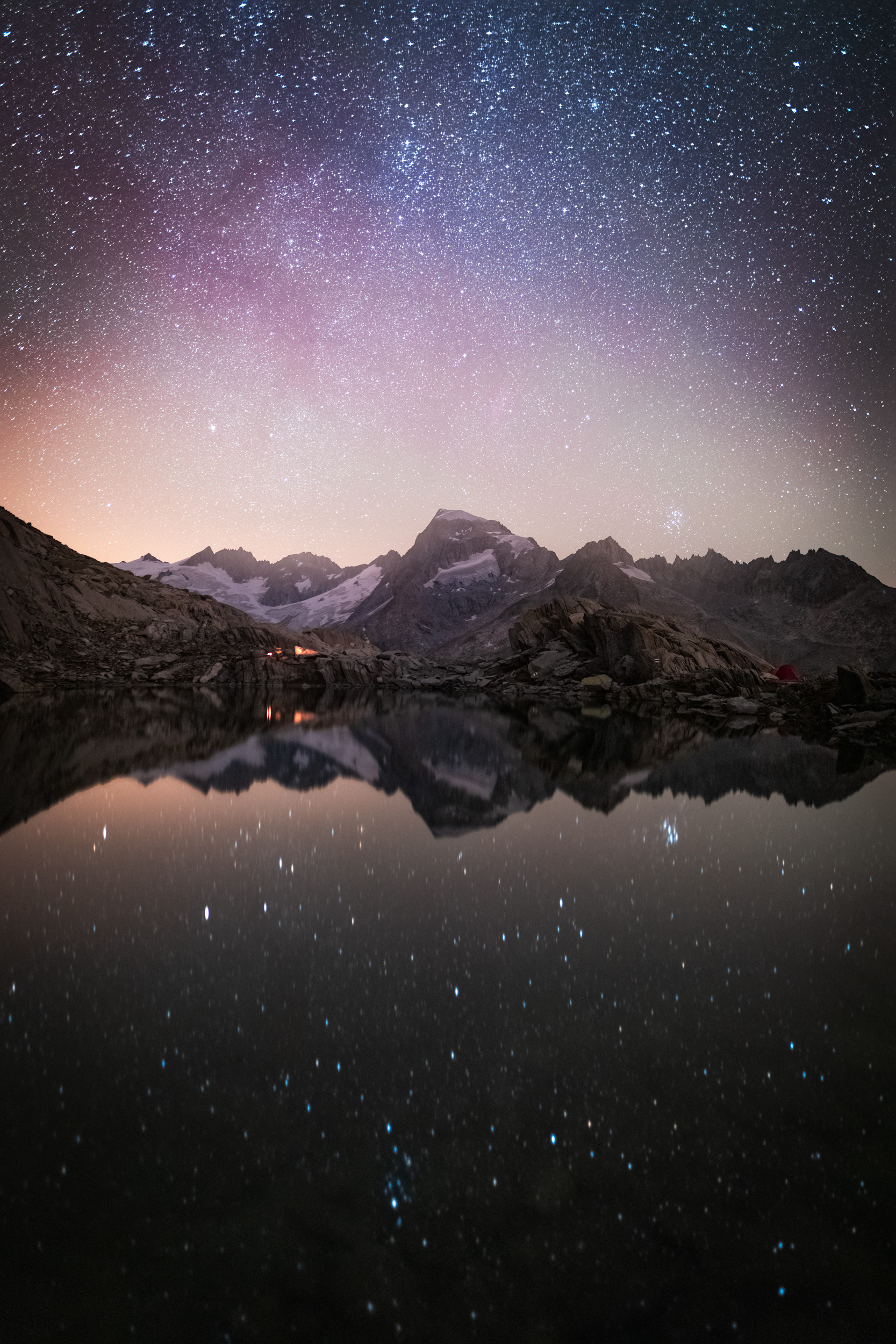 Northeast View of Milky Way Over Grätlisee