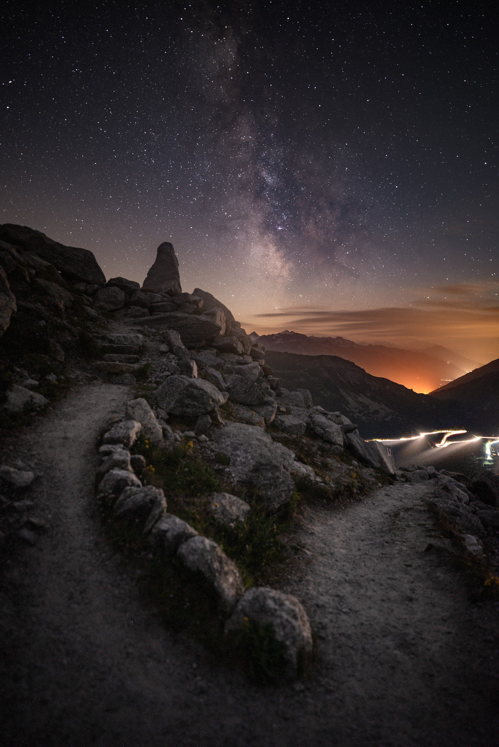 Milky Way Above Furka Pass Path