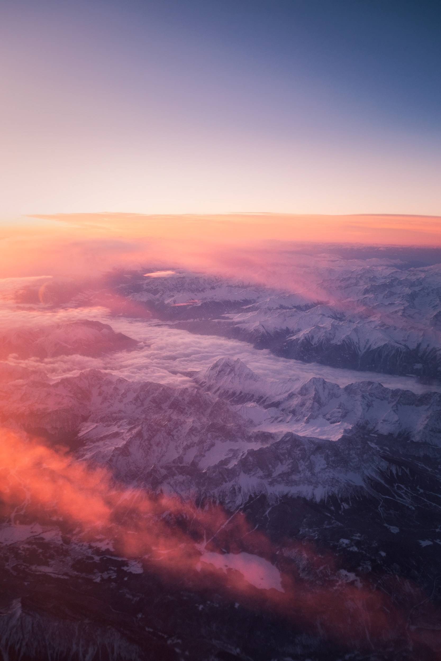 Aerial View of the Austrian Alps