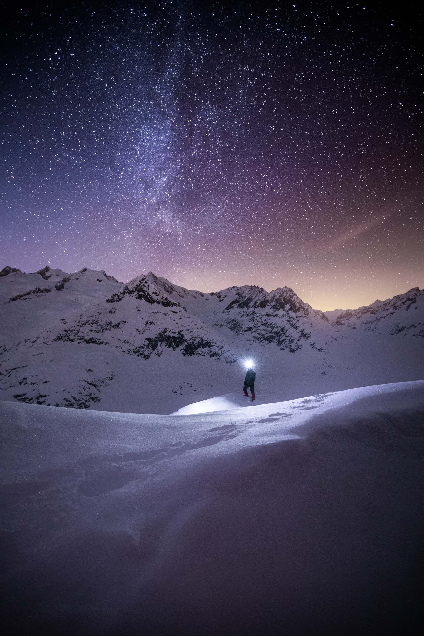 Starry Snowy Landscape