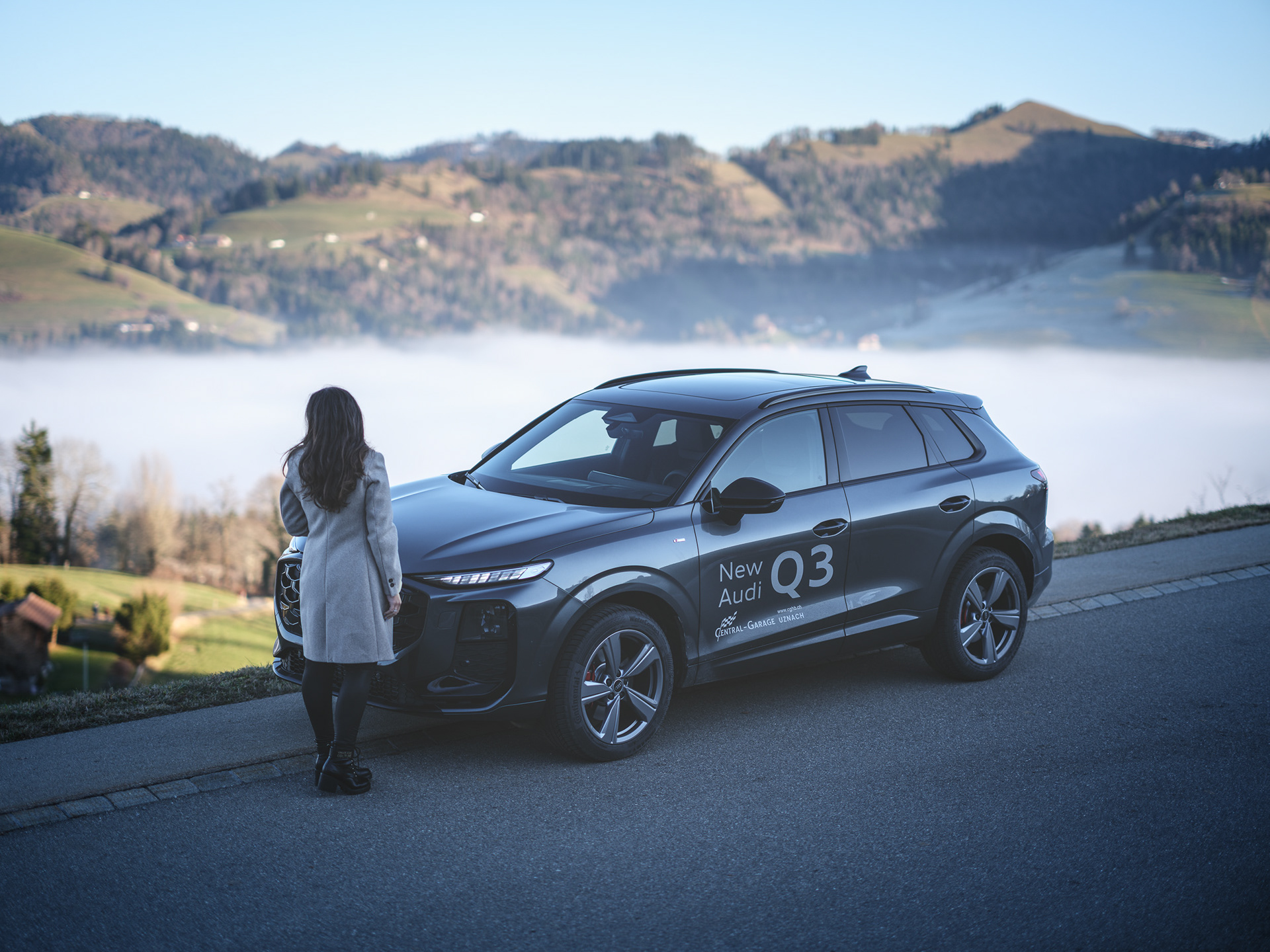 Audi Q3 with Driver – Premium SUV in Alpine Landscape