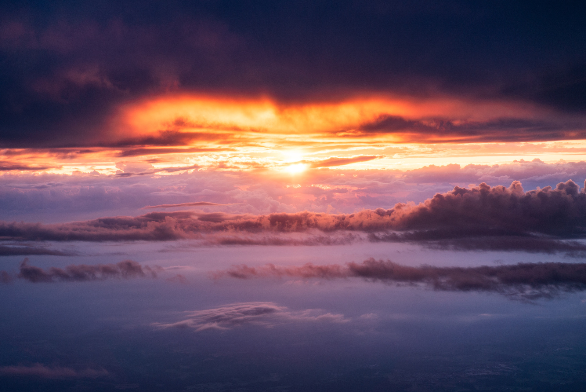 Glowing Clouds at Sunset