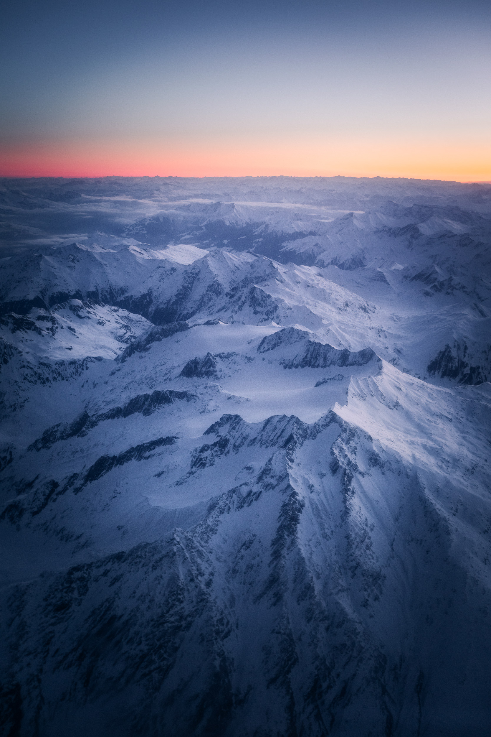 Sunrise Above a Mountain Ridge