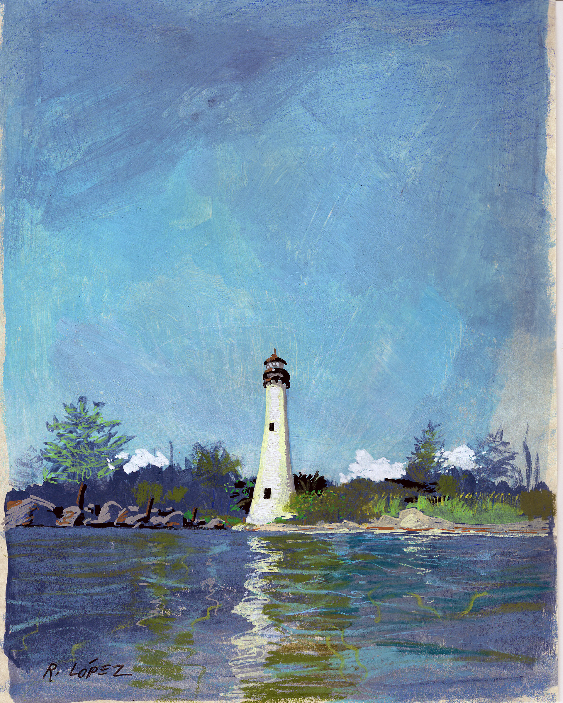 El Farito View. Acrylic and Mixed Media.. 10x8 inches.