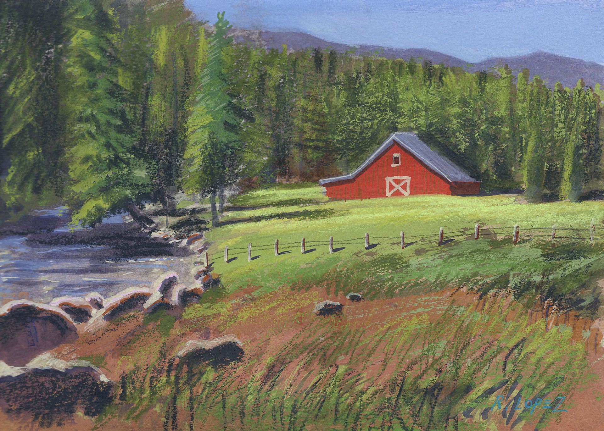Barn on the River Near Fairplay