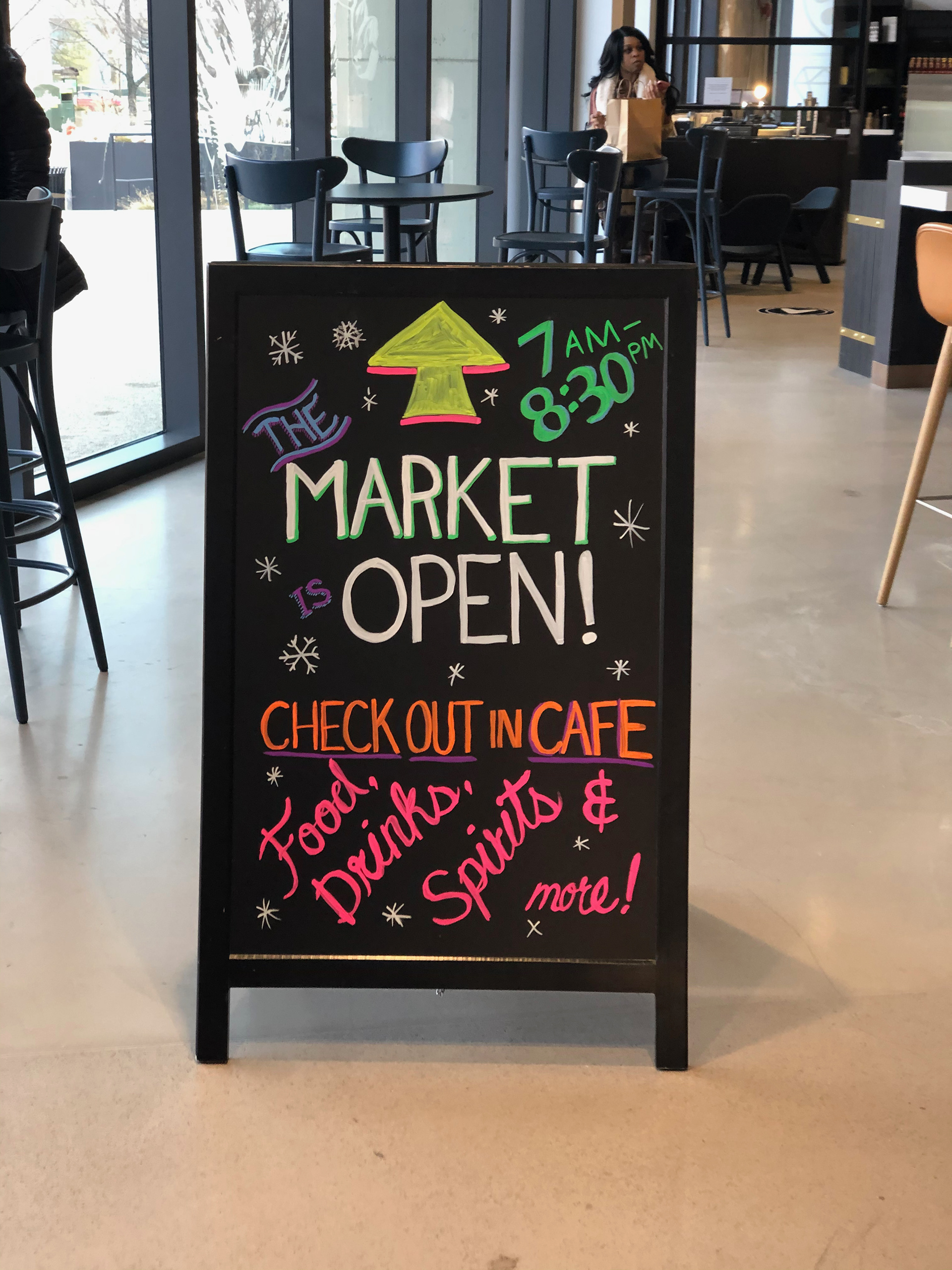 Interior chalkboard sign art