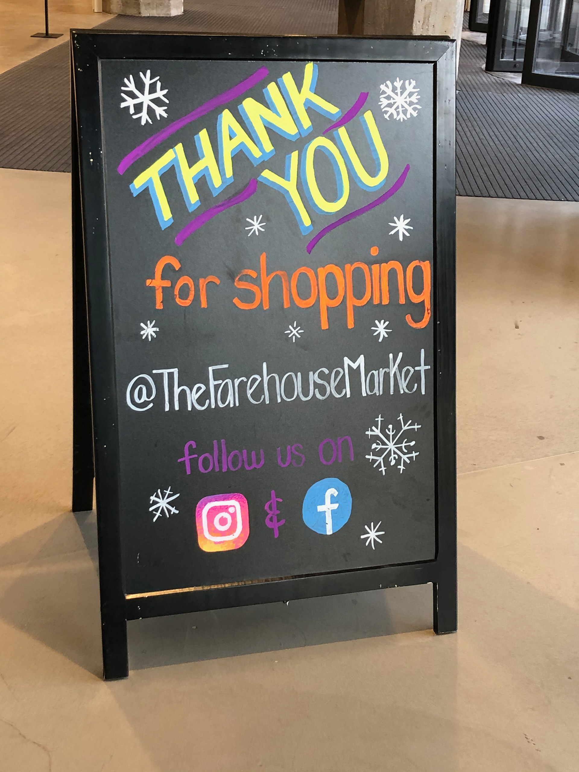 Interior chalkboard sign art