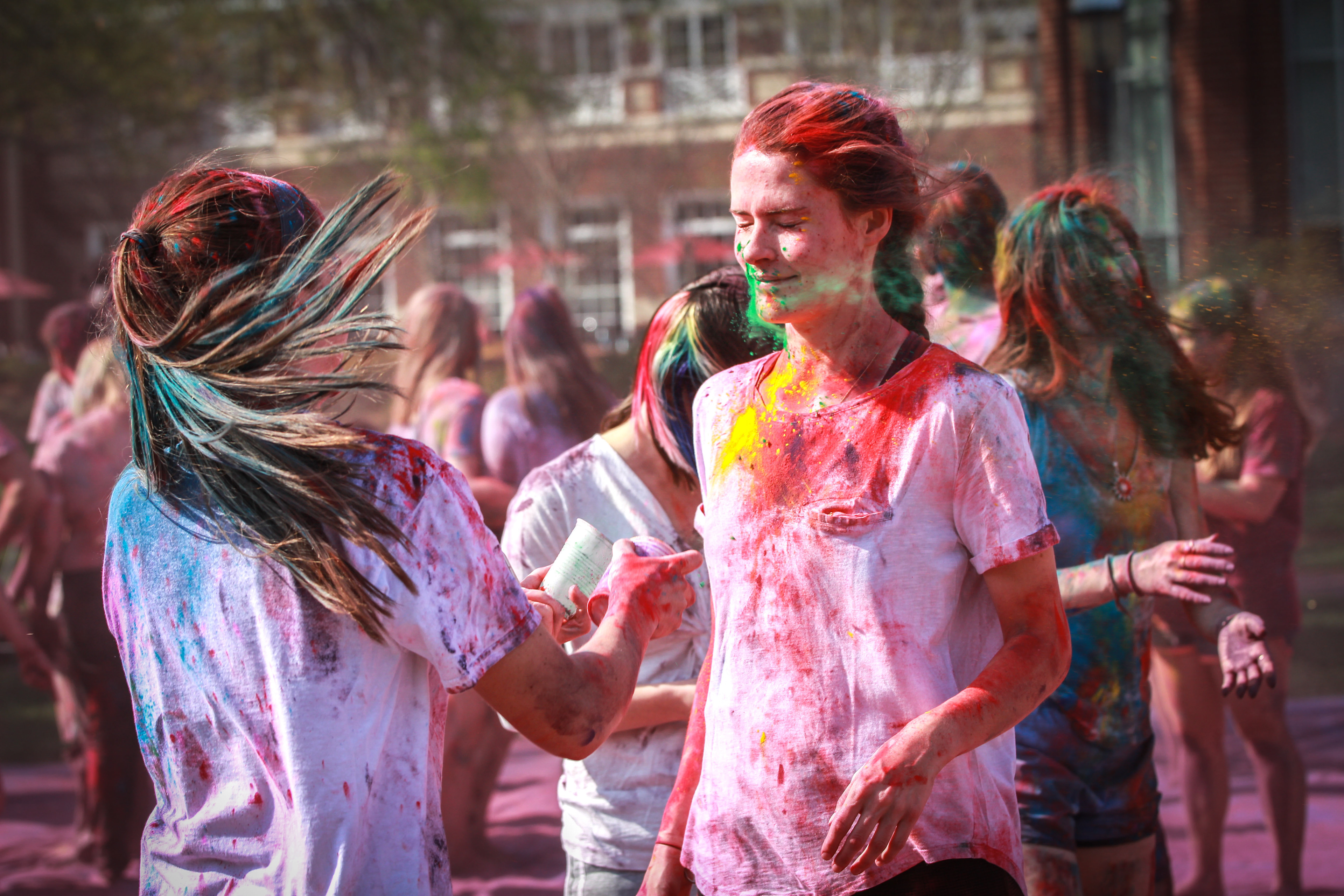 Every spring, the Elon community gathers to celebrate Holi, the festival of colors.