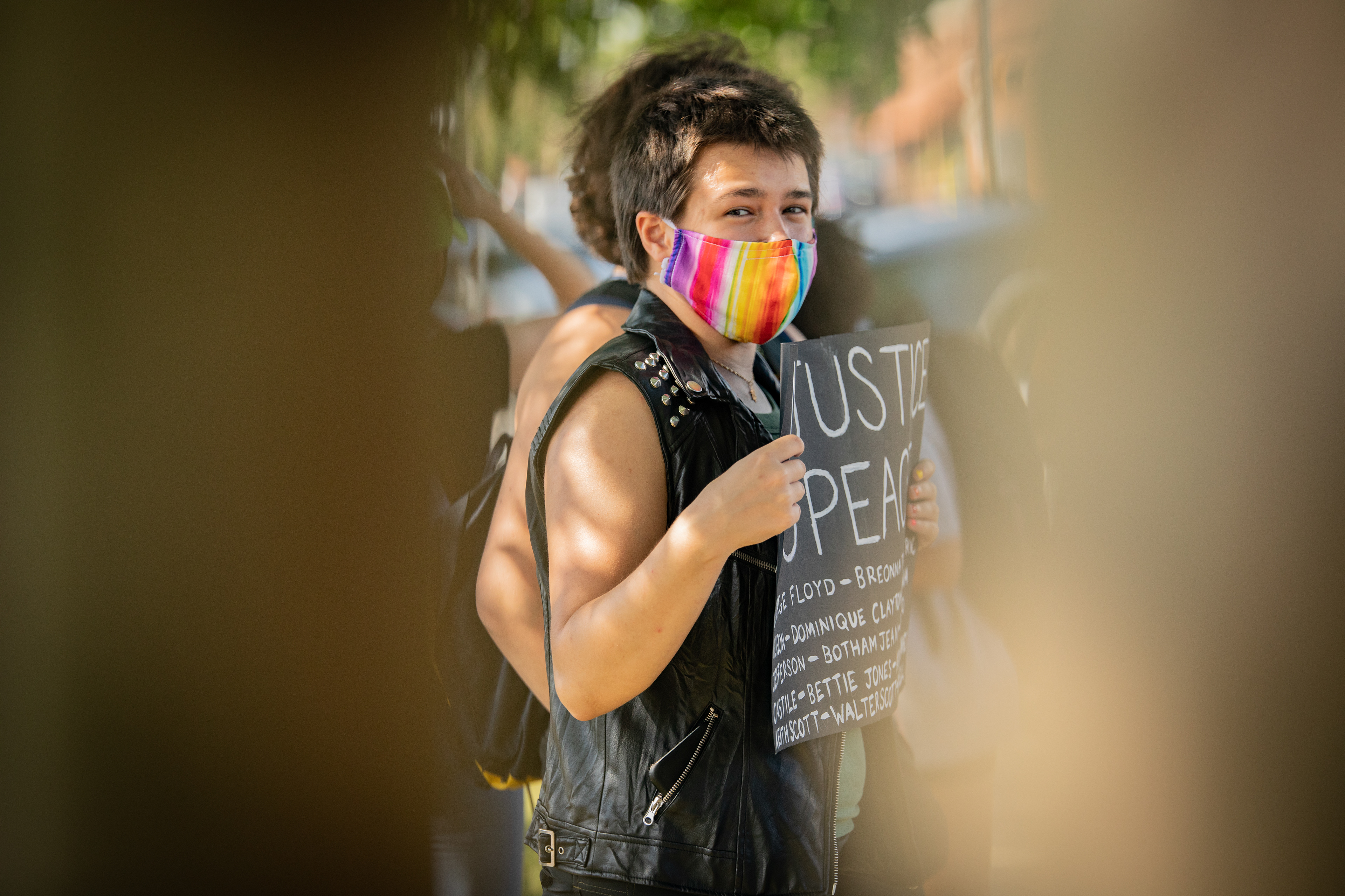 Hunter Moore drove more than an hour for Thursday's Black Lives Matter protest in Graham.