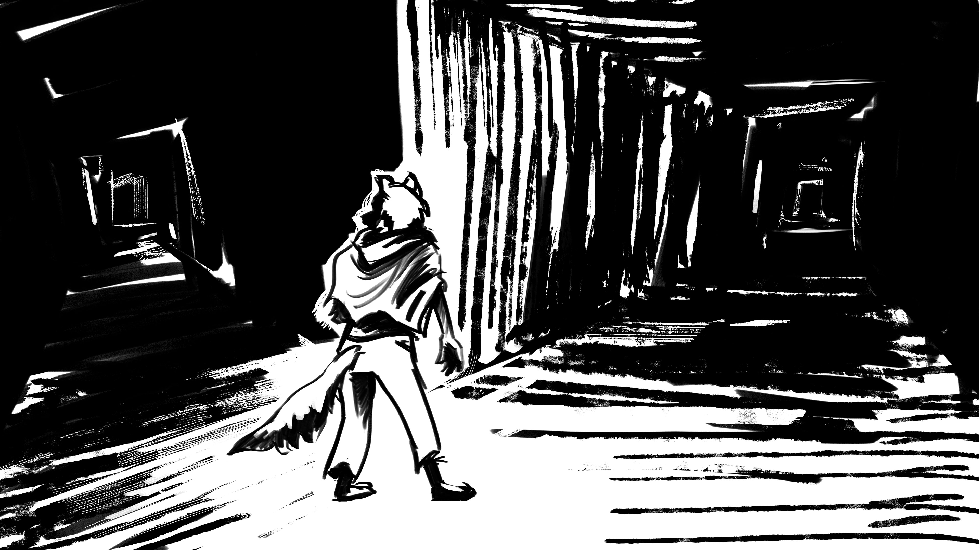 Three Little Pigs animatic storyboard 1 (2024)