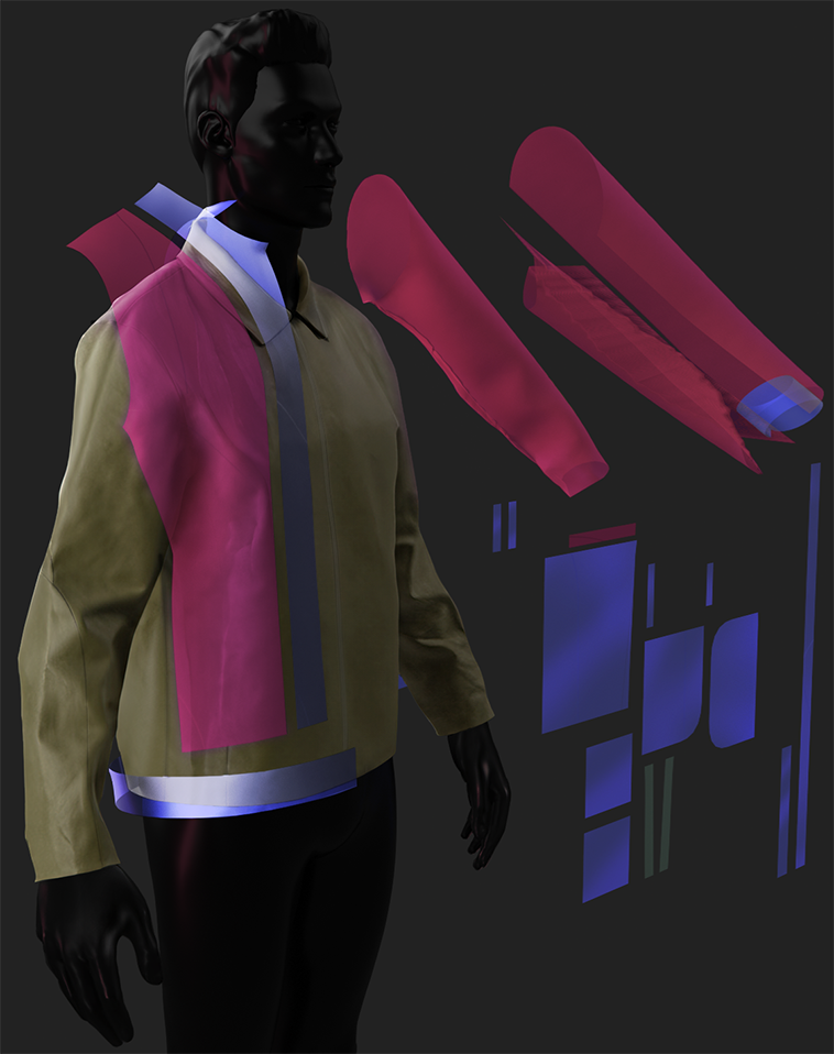 CLO3D Iterations & interior pattern assortment