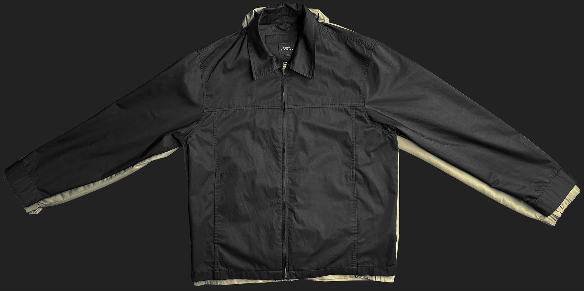 The fit-references, 2 men's S/M zippered overshirts.