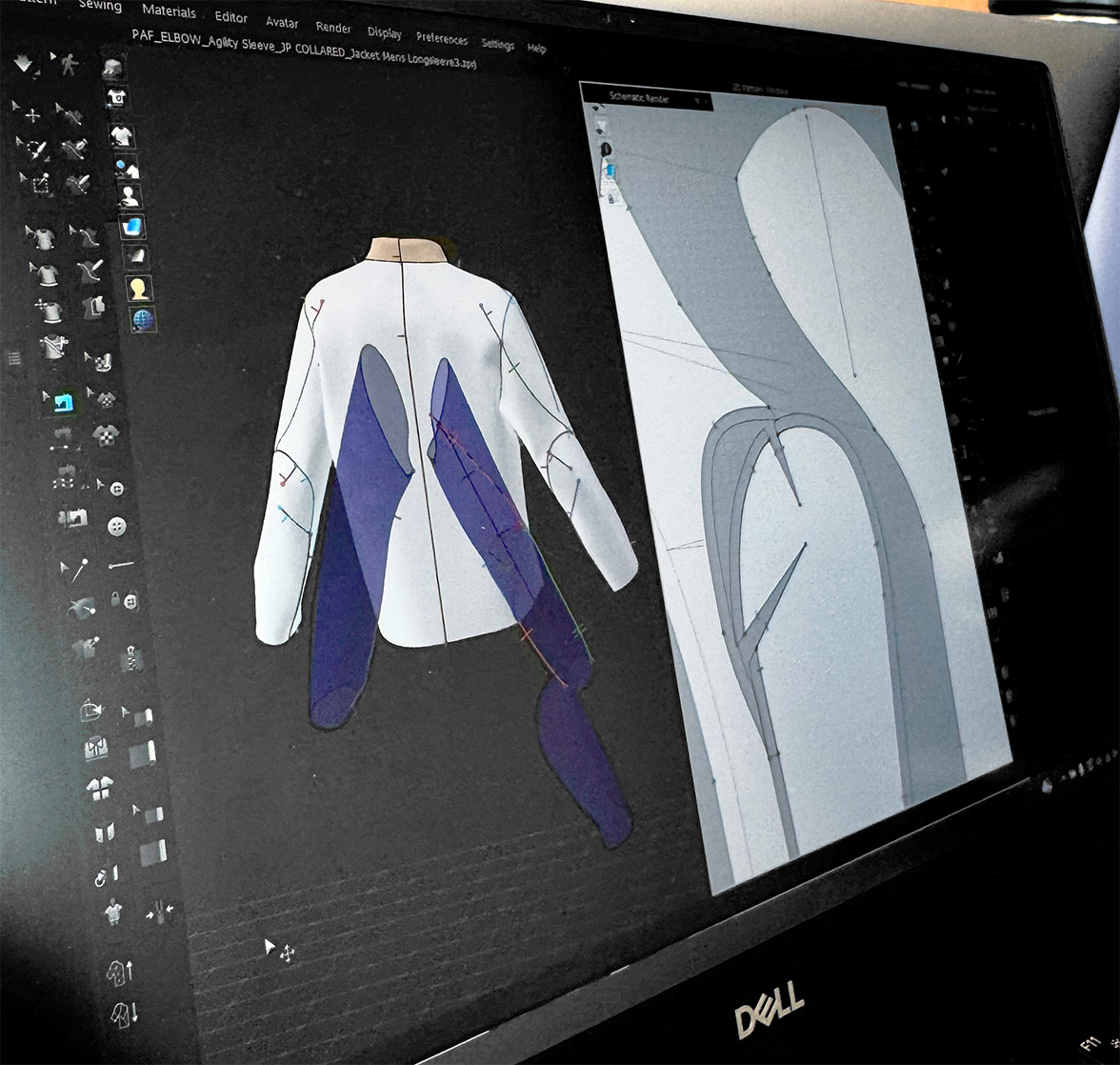 One of many pattern iterations, with incremental developments.