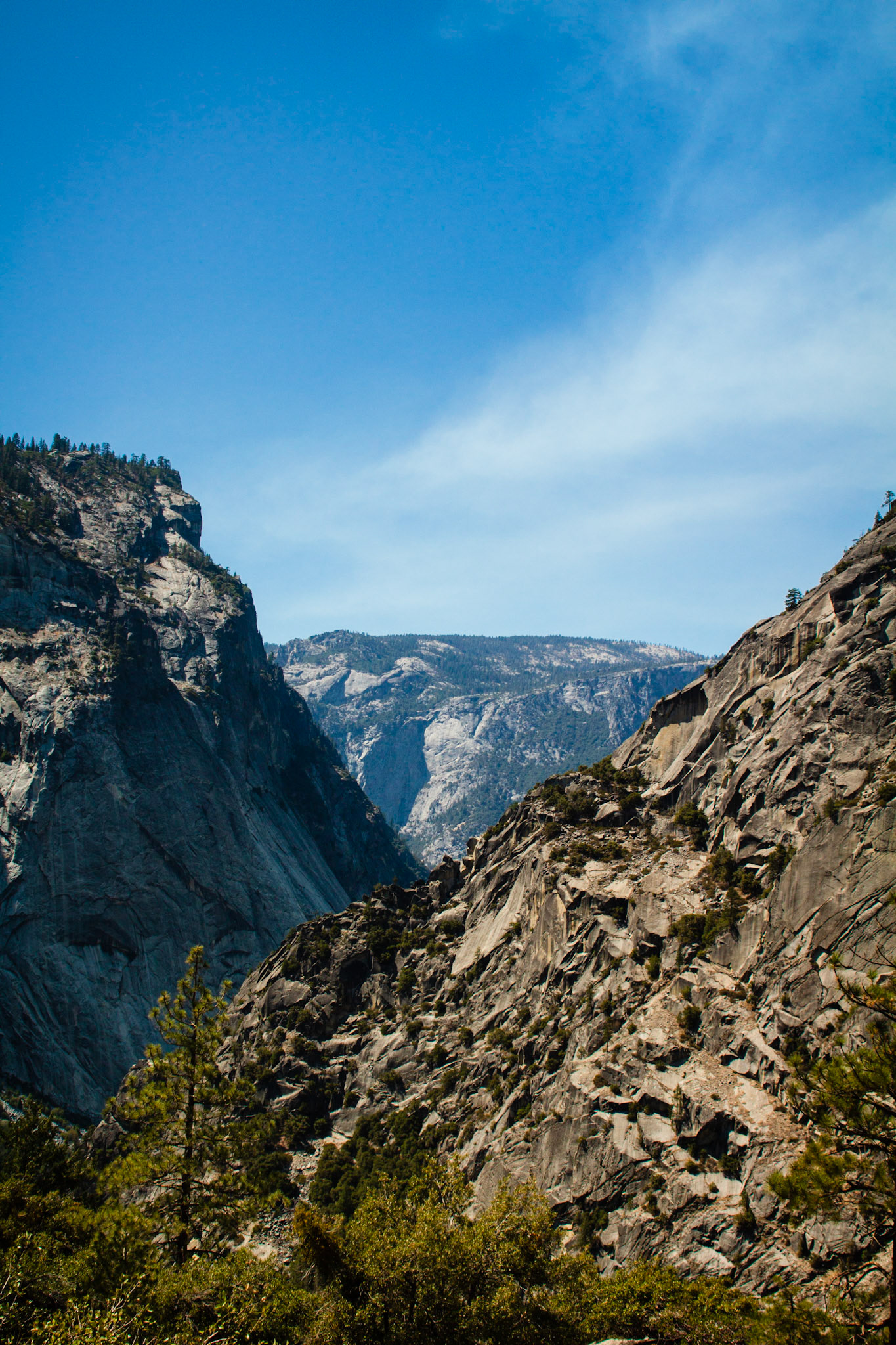Looking back to the valley with Sierra Point in the foreground