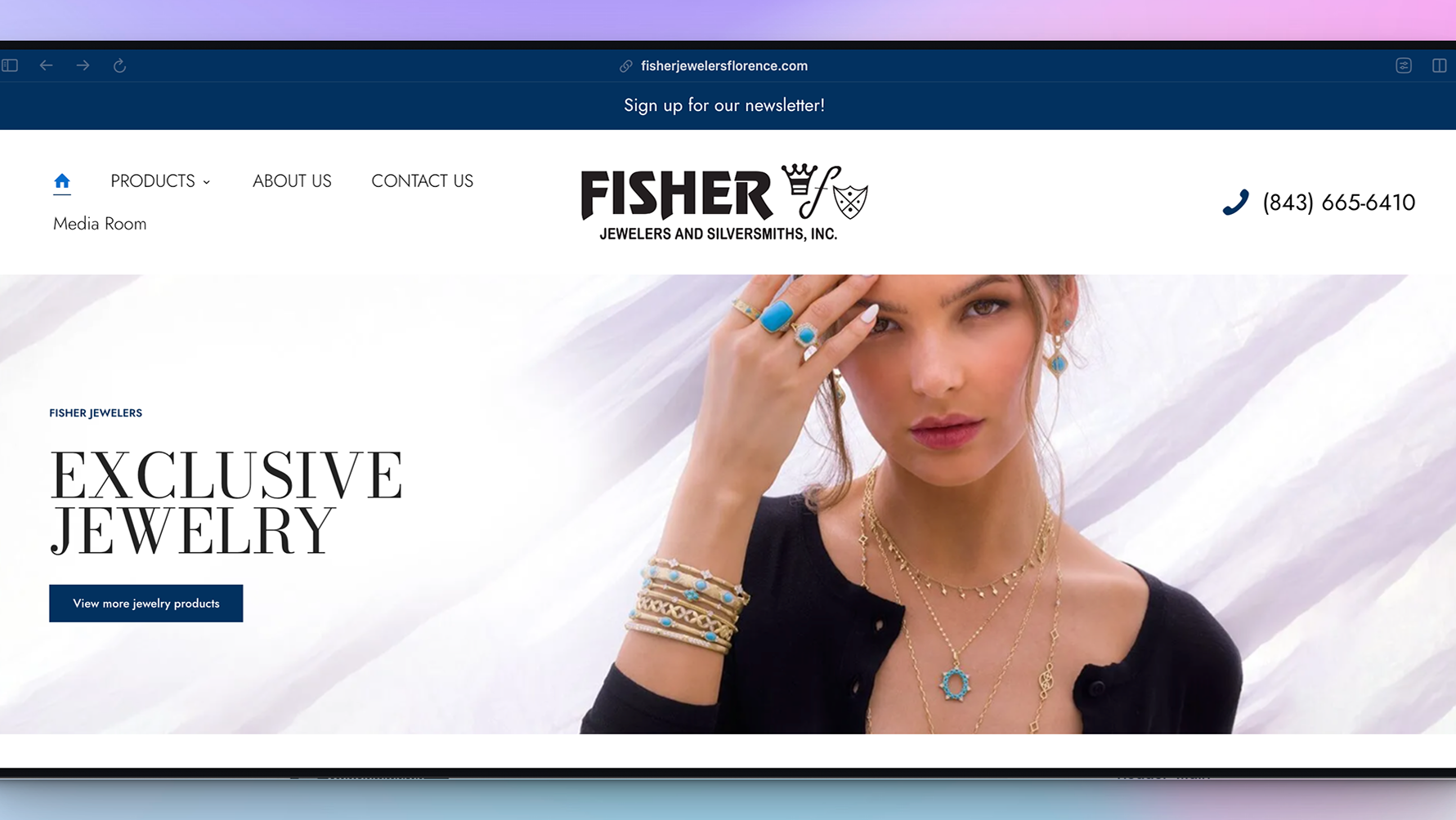 Corey Hall Website Designer Florence SC Fisher Jewelers