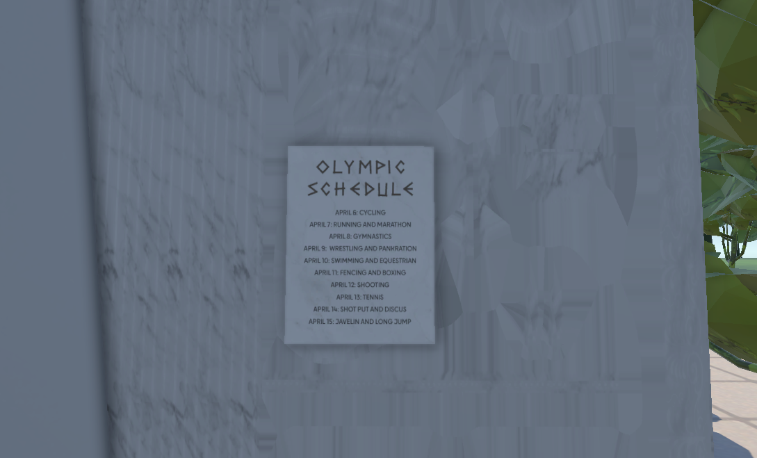 Olympic Schedule