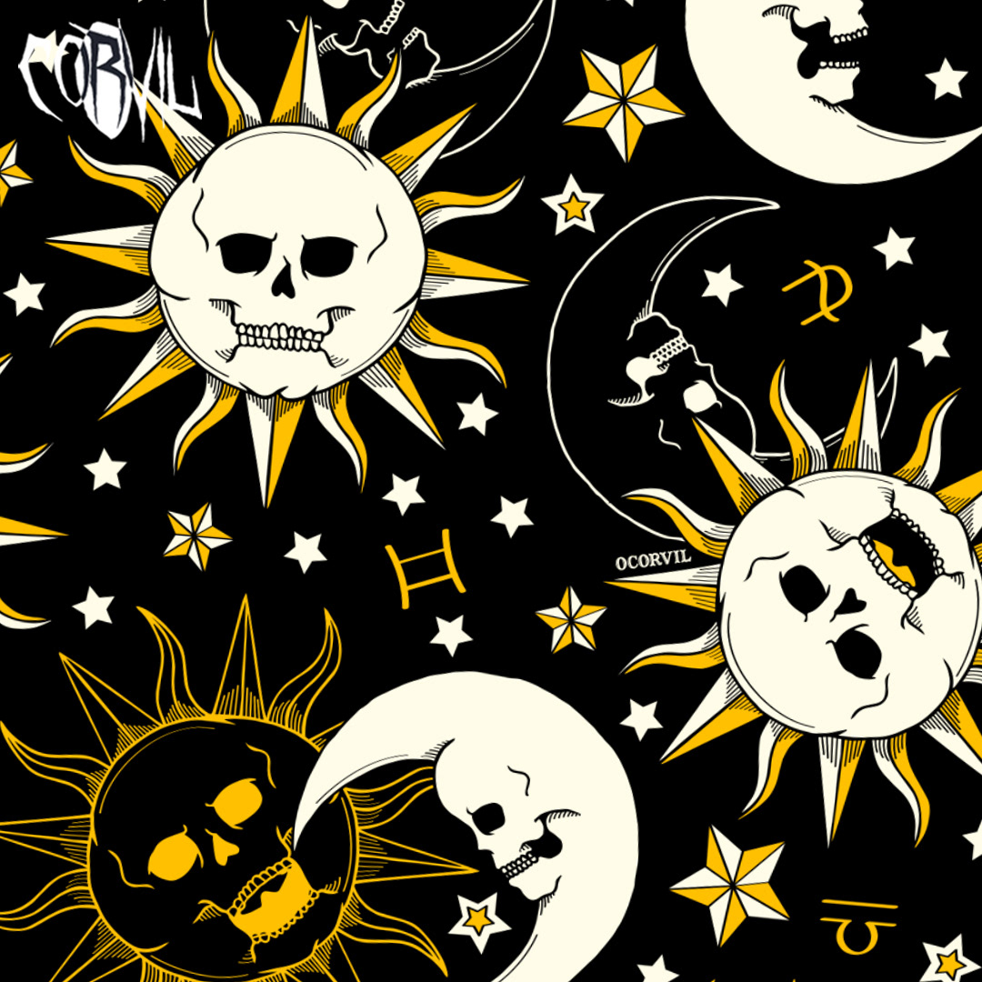 Gold Death & Fortune Pattern
