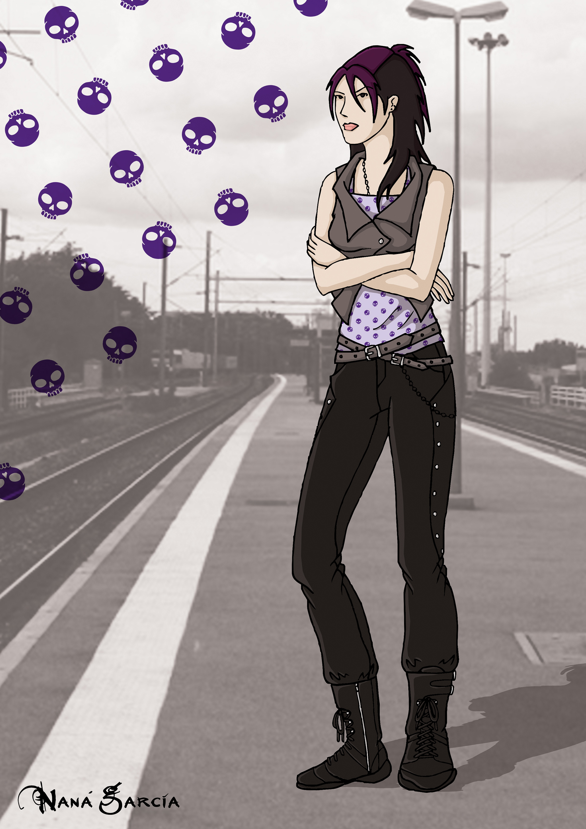 Polka Death Textile Print