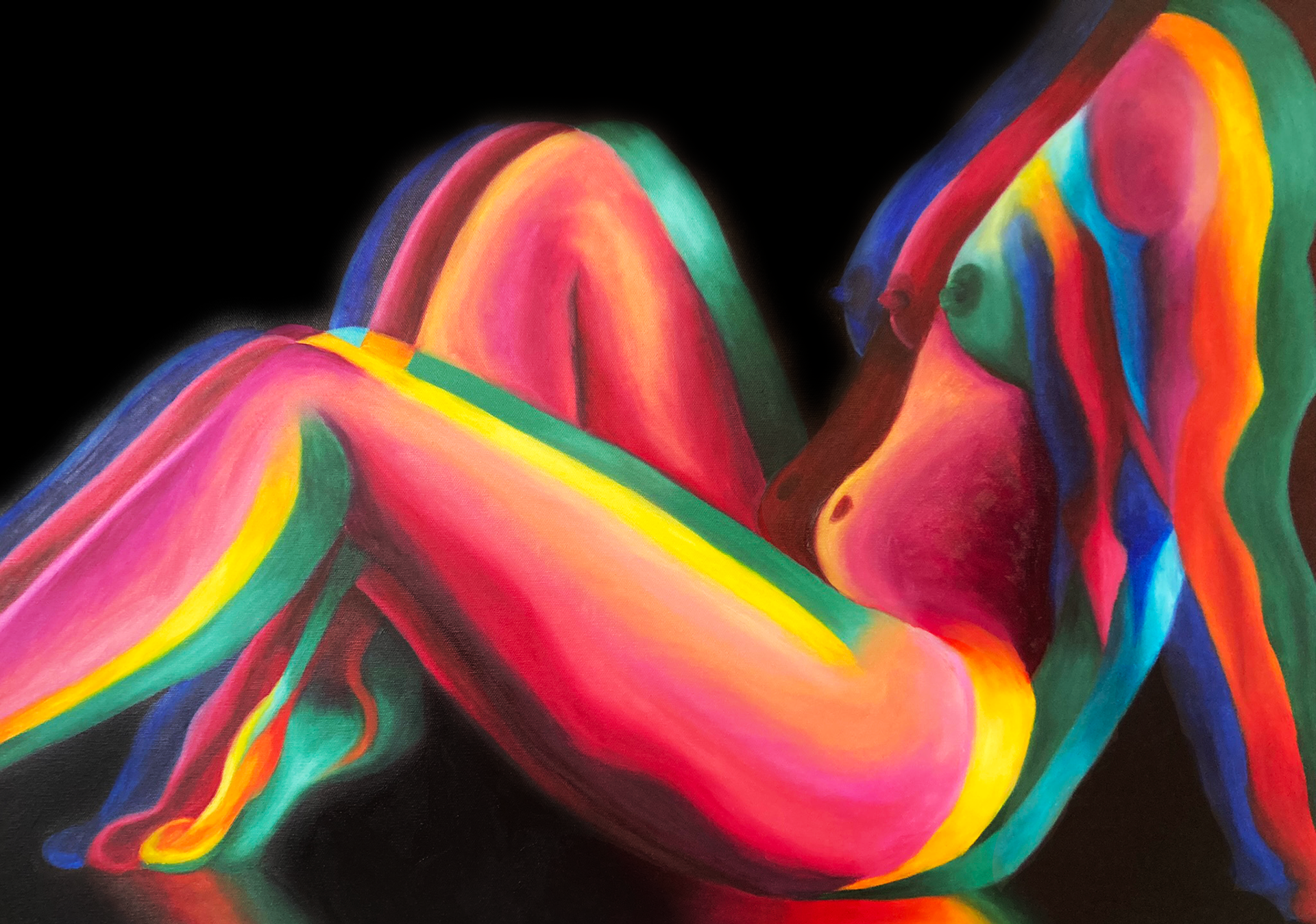 "Lounge", Oil on Canvas, 22x30