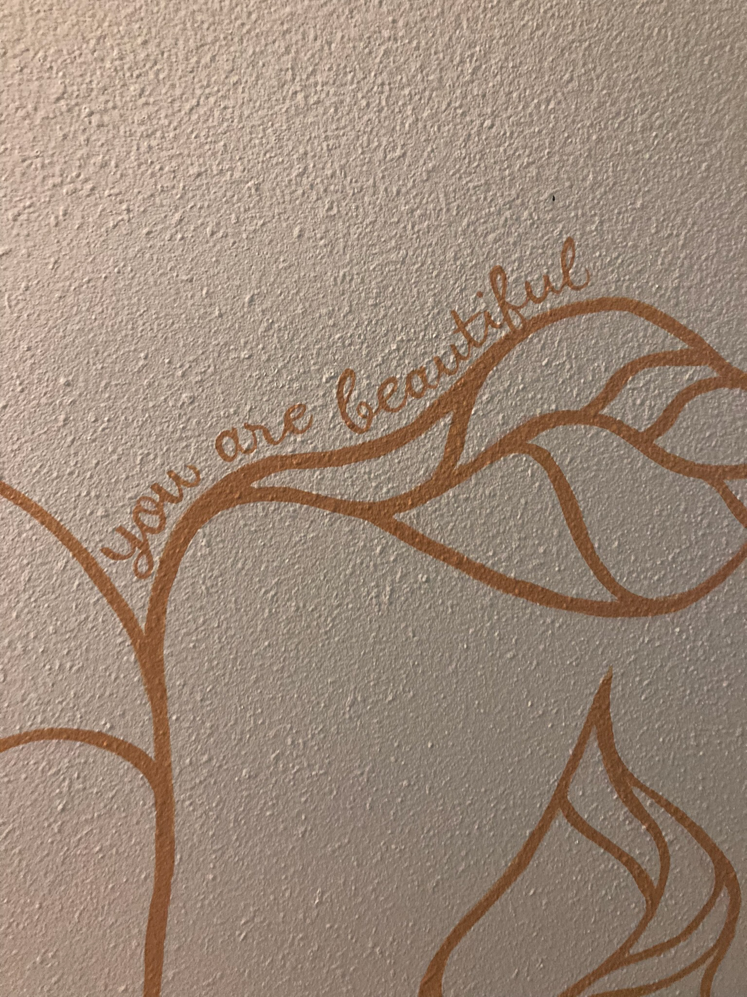 1730 Salon bathroom mural detail
