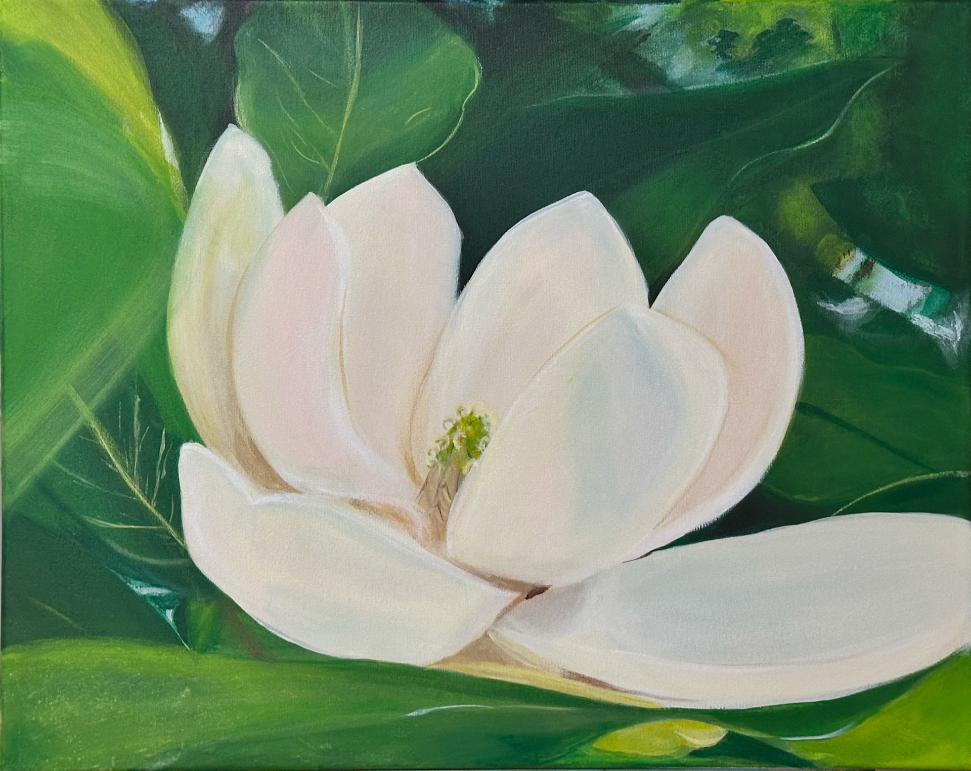 Sweetbay, 2024, 20"x16", acrylic on canvas, 