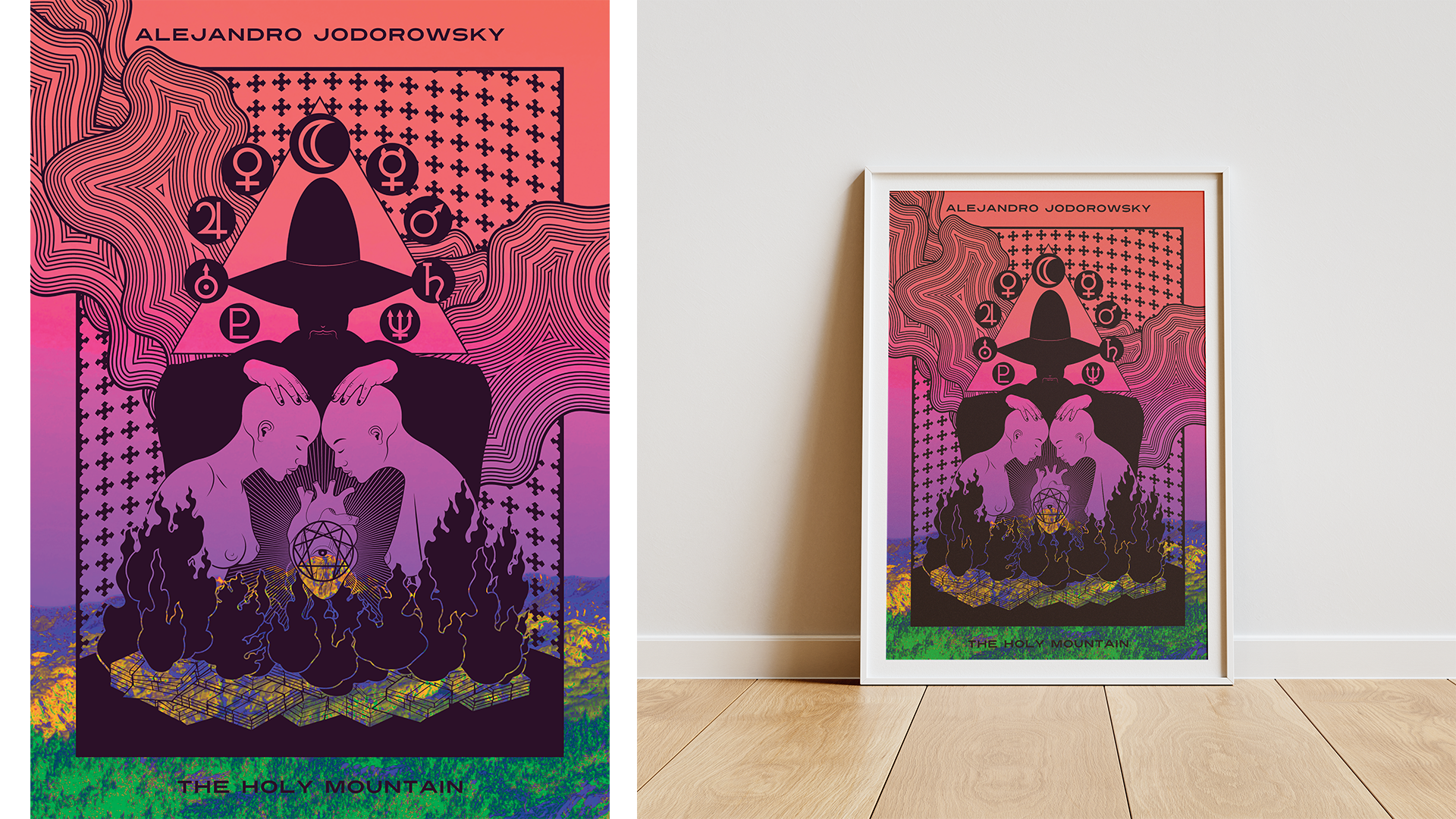Reimagined movie poster for The Holy Mountain
