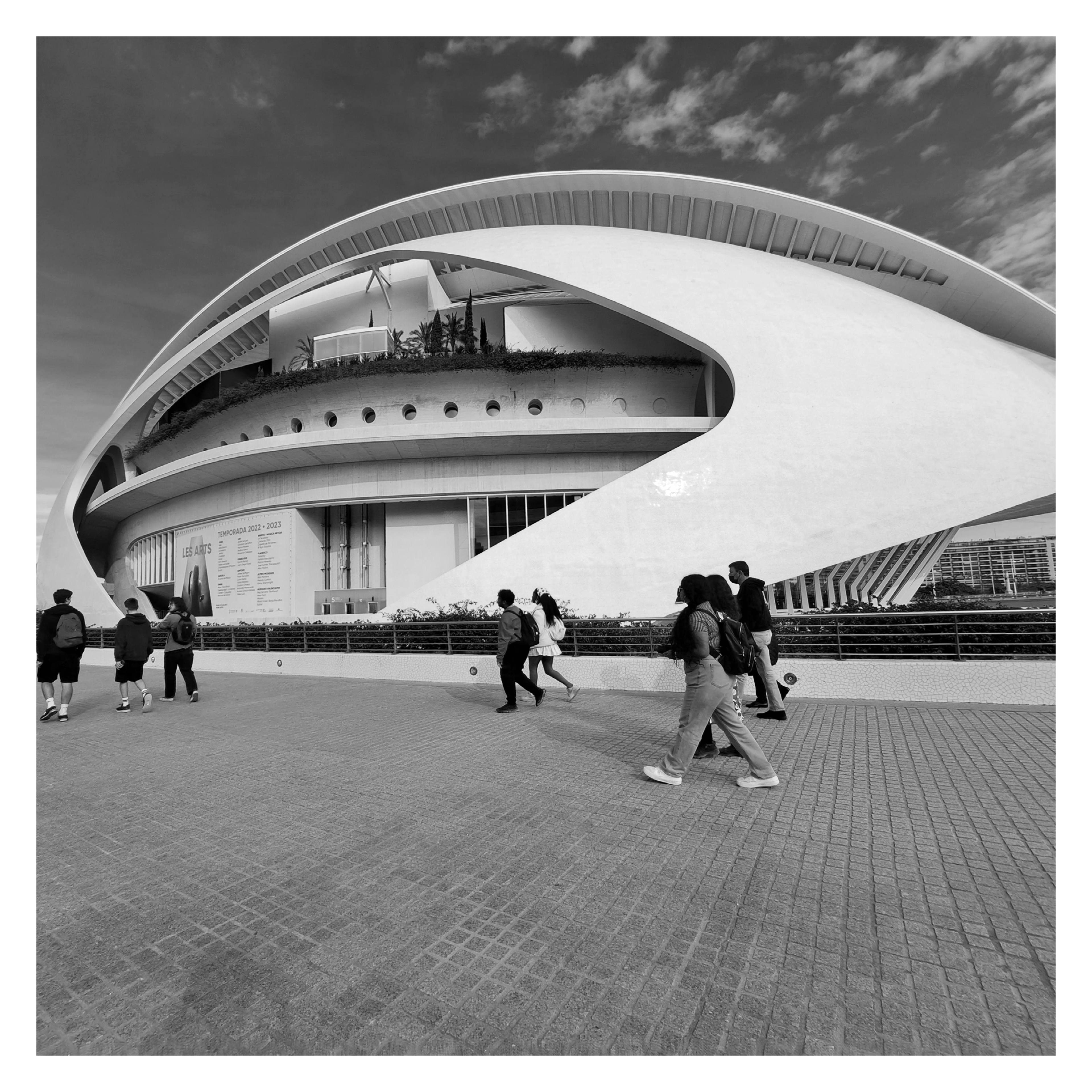 V23 | Palau de les Reina Sofia | I admire how this bold white exoskeleton explores scale and interrogates futuristic and organic forms found in nature. The designs balance of fluidity and geometric precision creates a compelling contrast.